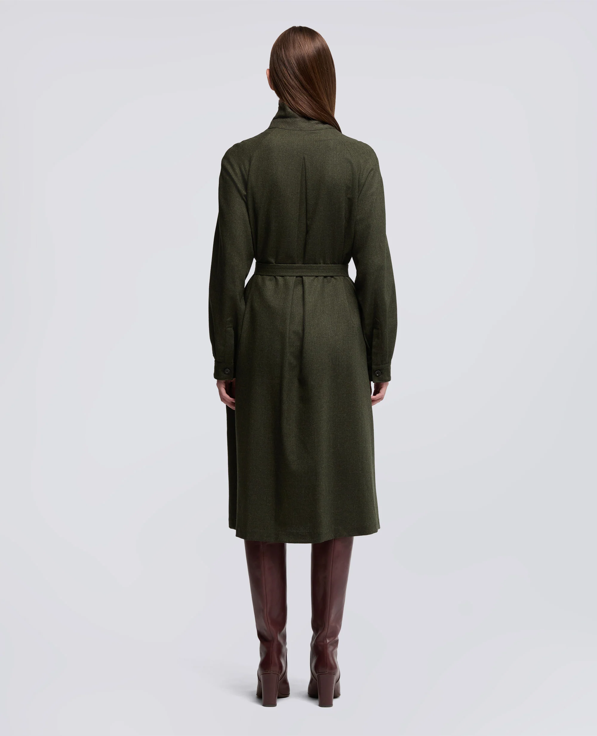 ABITO IN FLANELLA DI LANA CASHMERE - MILITARE - Image 3