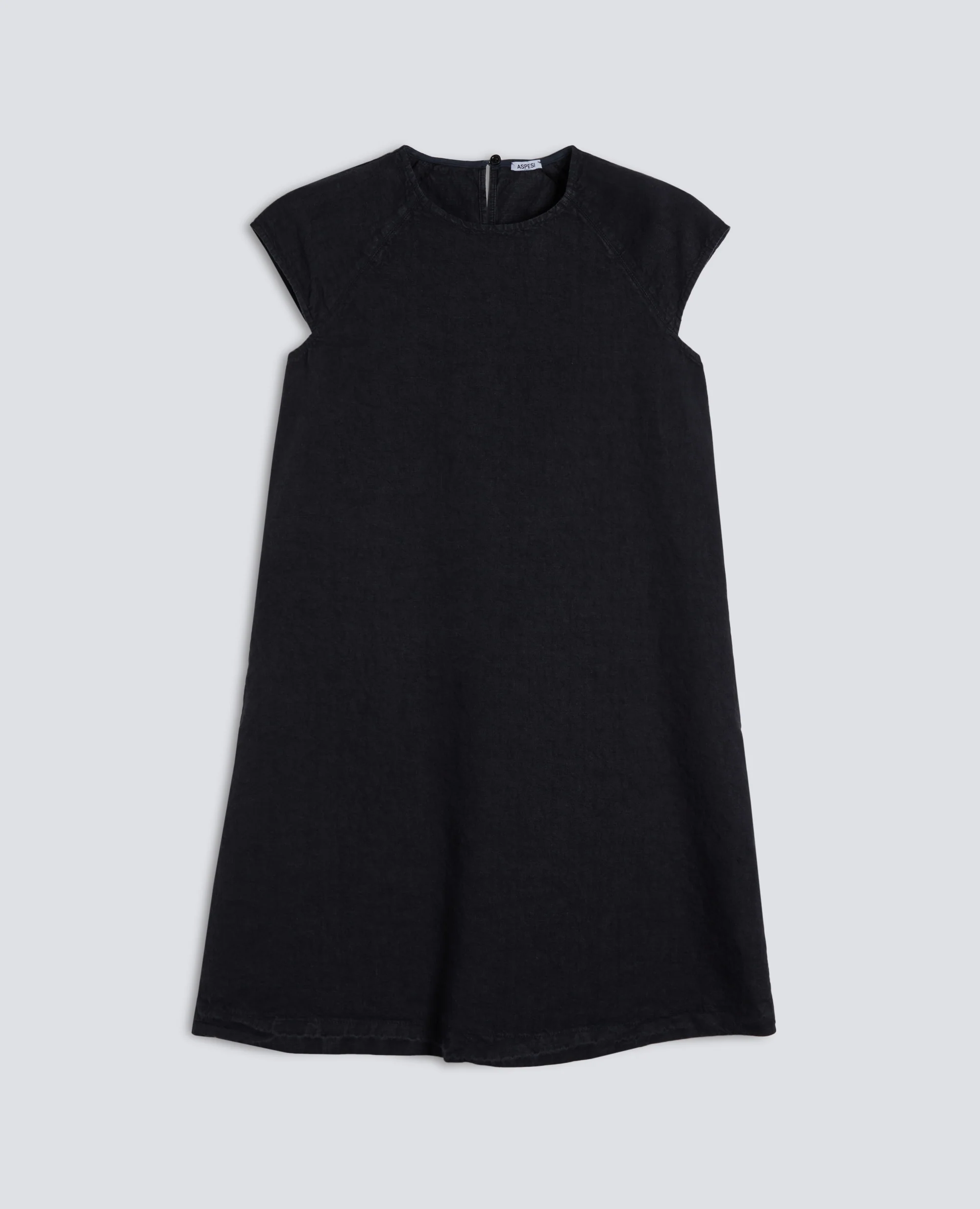 ABITO IN LINO FIAMMATO COMPATTO TINTO CAPO - NAVY