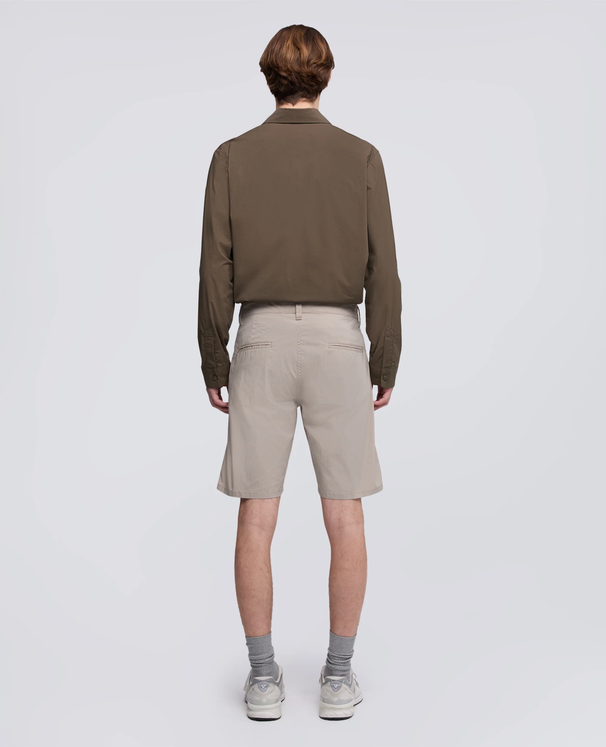 BERMUDA CHINO IN GABARDINA DI COTONE E LINO - COLONIALE - Image 3