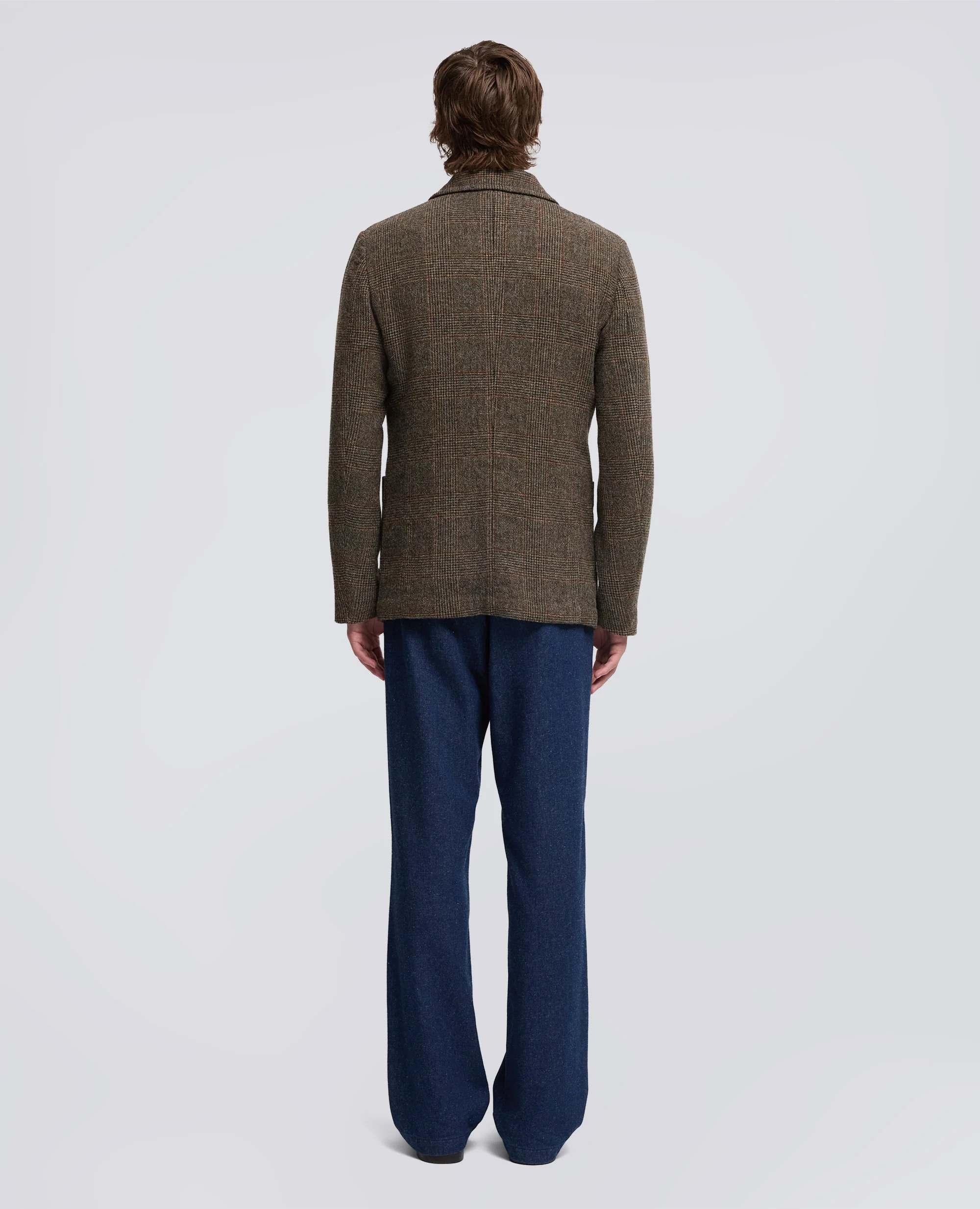BLAZER ISAAC IN LANA SHETLAND - CHECK MARRONE - Image 3