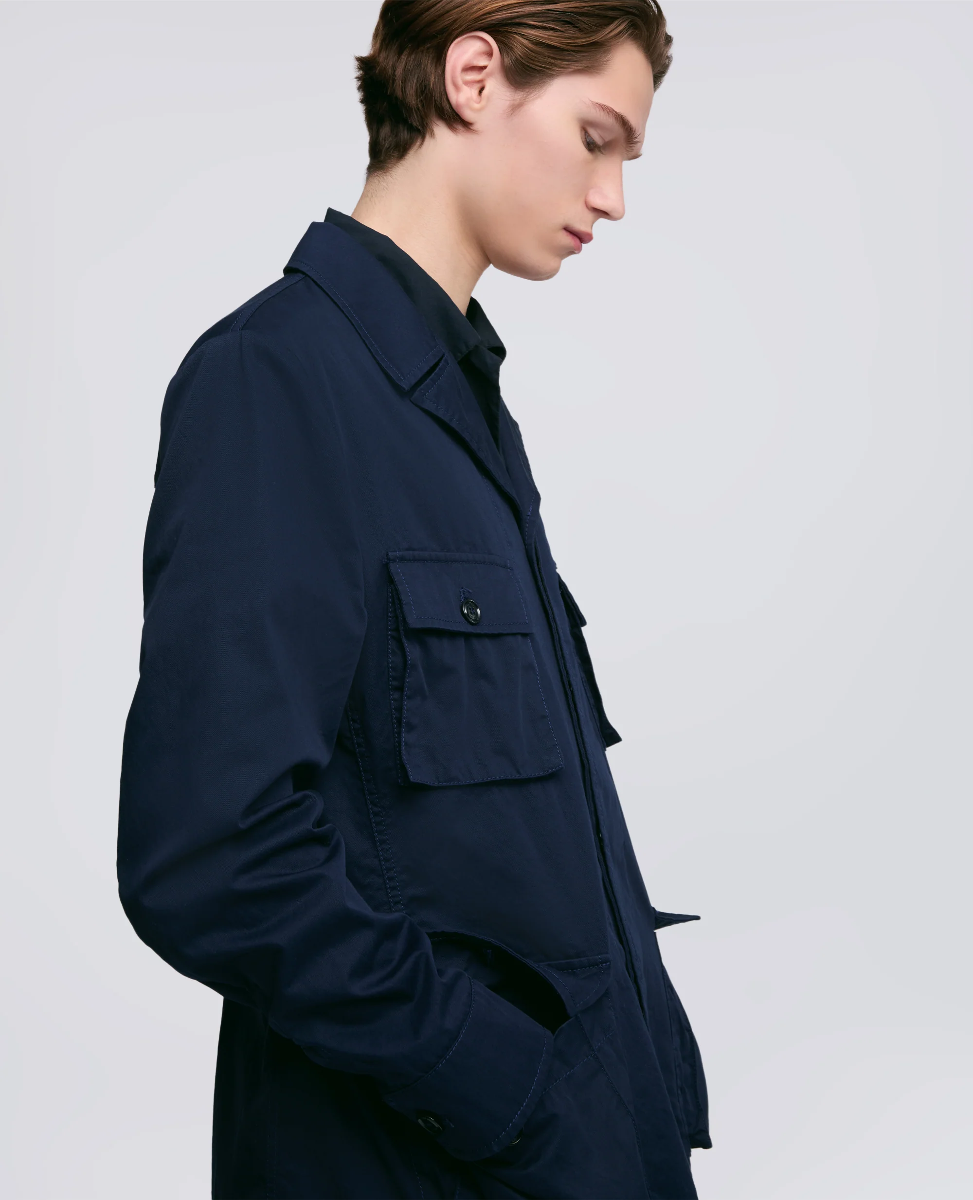 GIACCA LAOS IN COTONE EXTRA FINE - BLU - Image 4