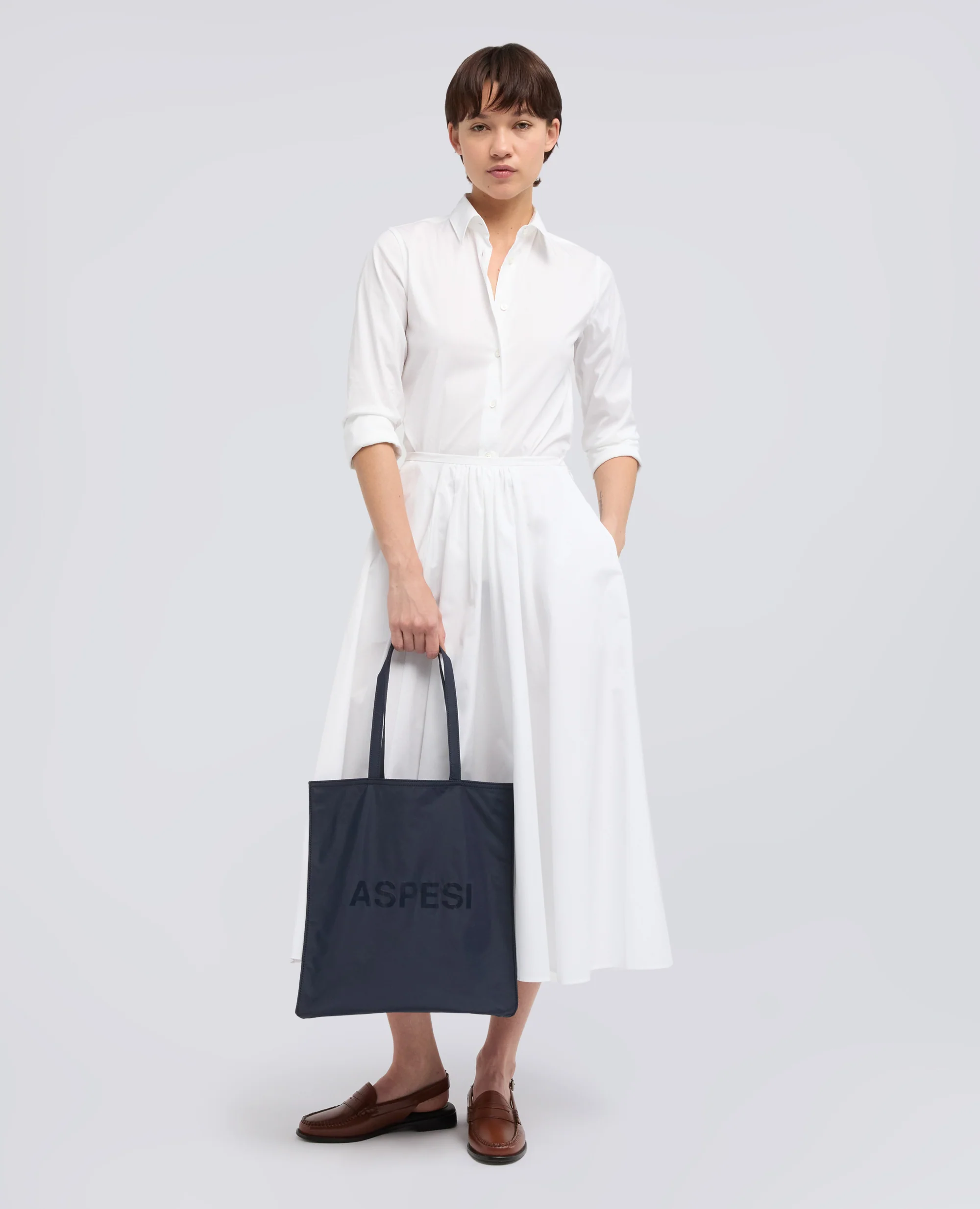 BORSA SHOPPING IN NYLON - NAVY - Image 3
