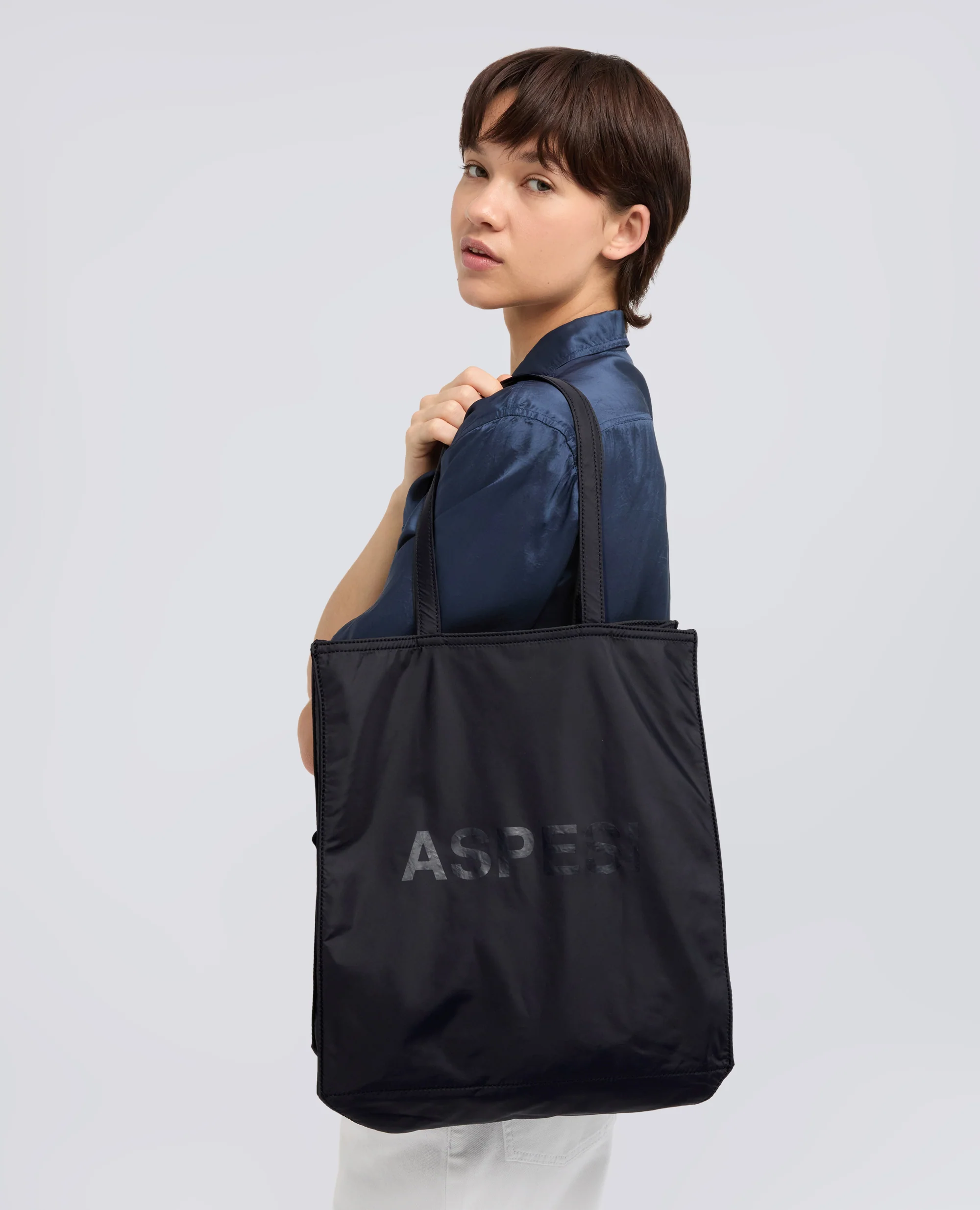 BORSA SHOPPING IN NYLON - NERO - Image 3