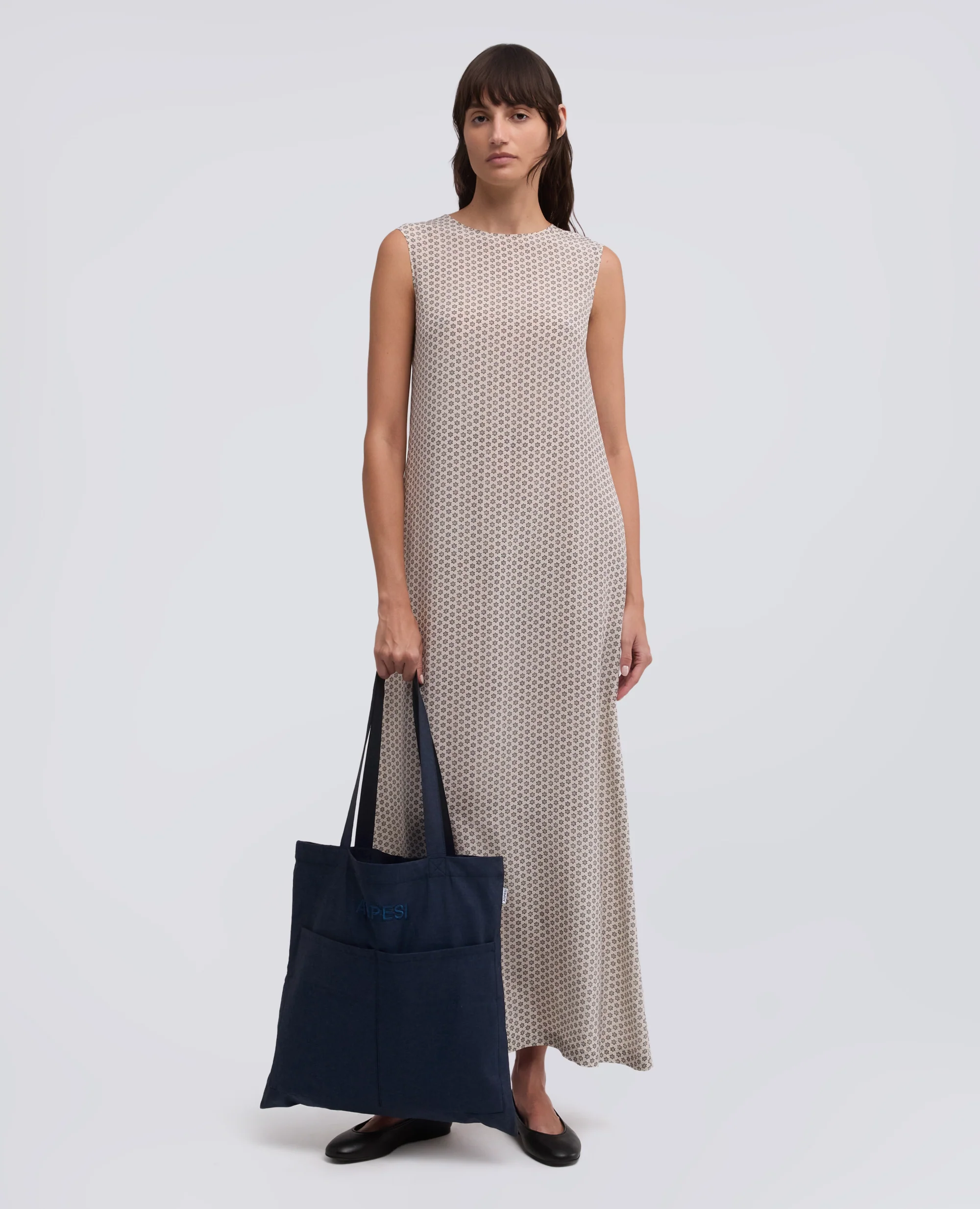 BORSA SHOPPING IN CHAMBRAY - BLU - Image 3