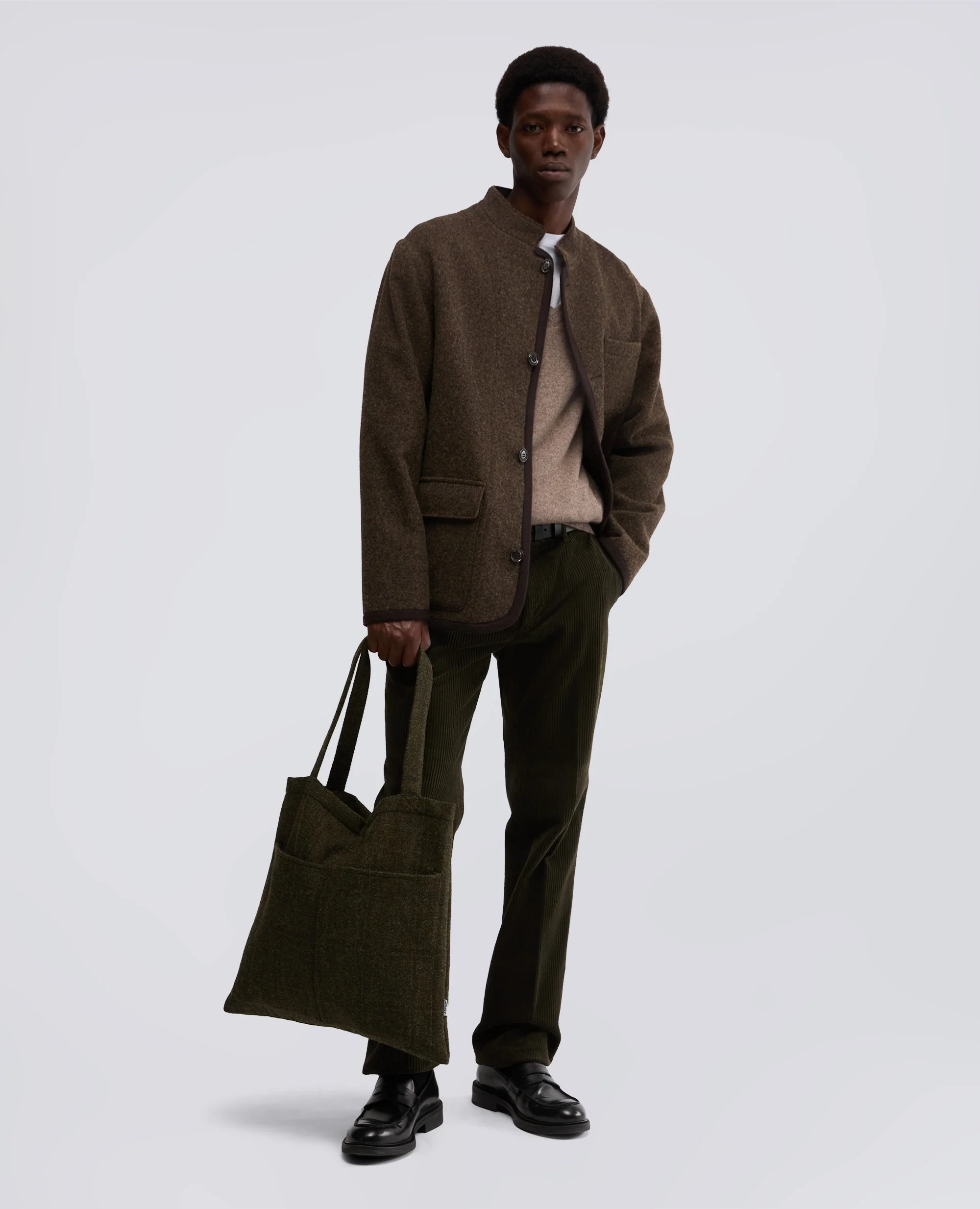 BORSA SHOPPER IN HARRIS TWEED - VERDONE - Image 3