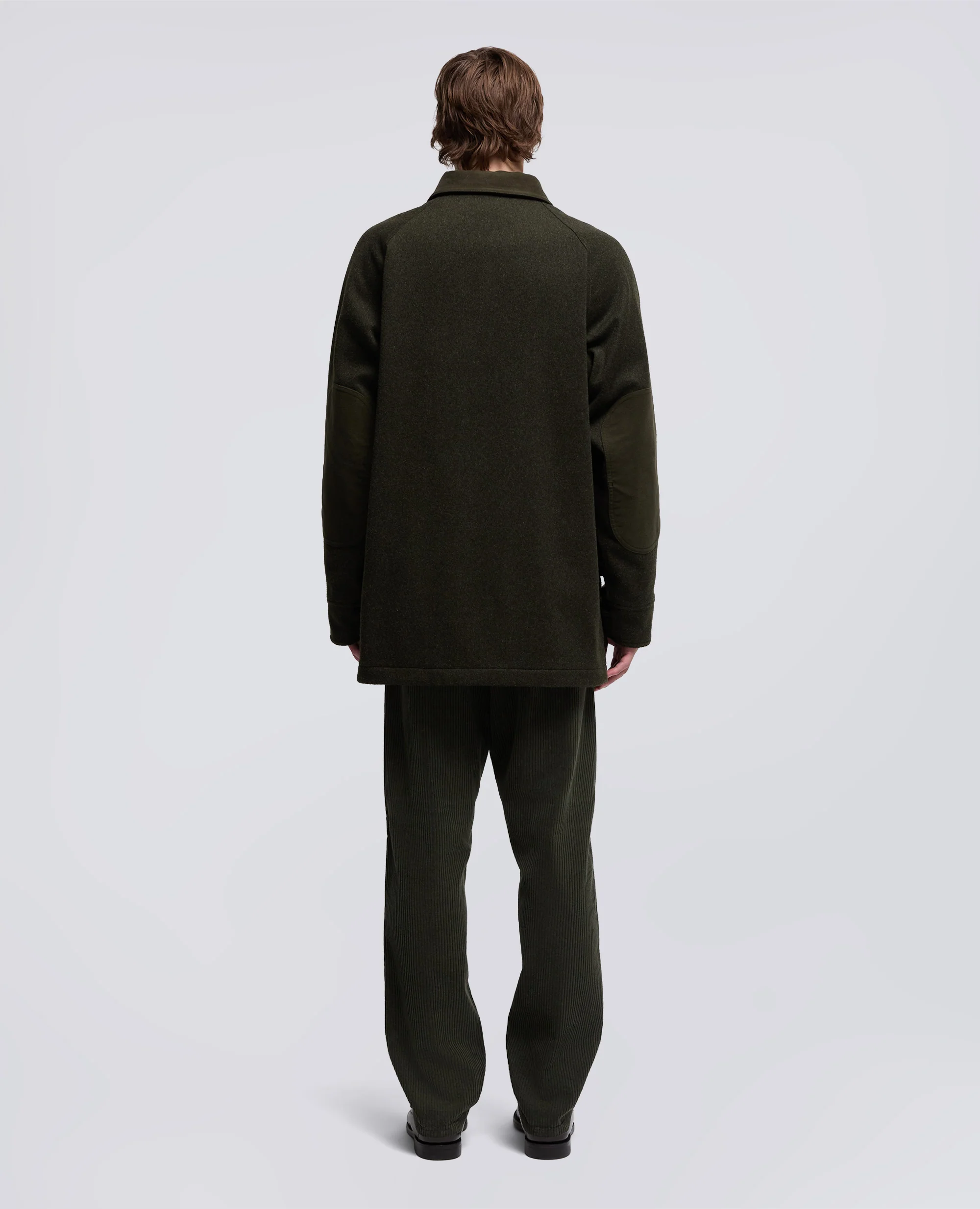 CABAN SCHAFER IN LANA VERGINE E ALPACA - MILITARE - Image 3