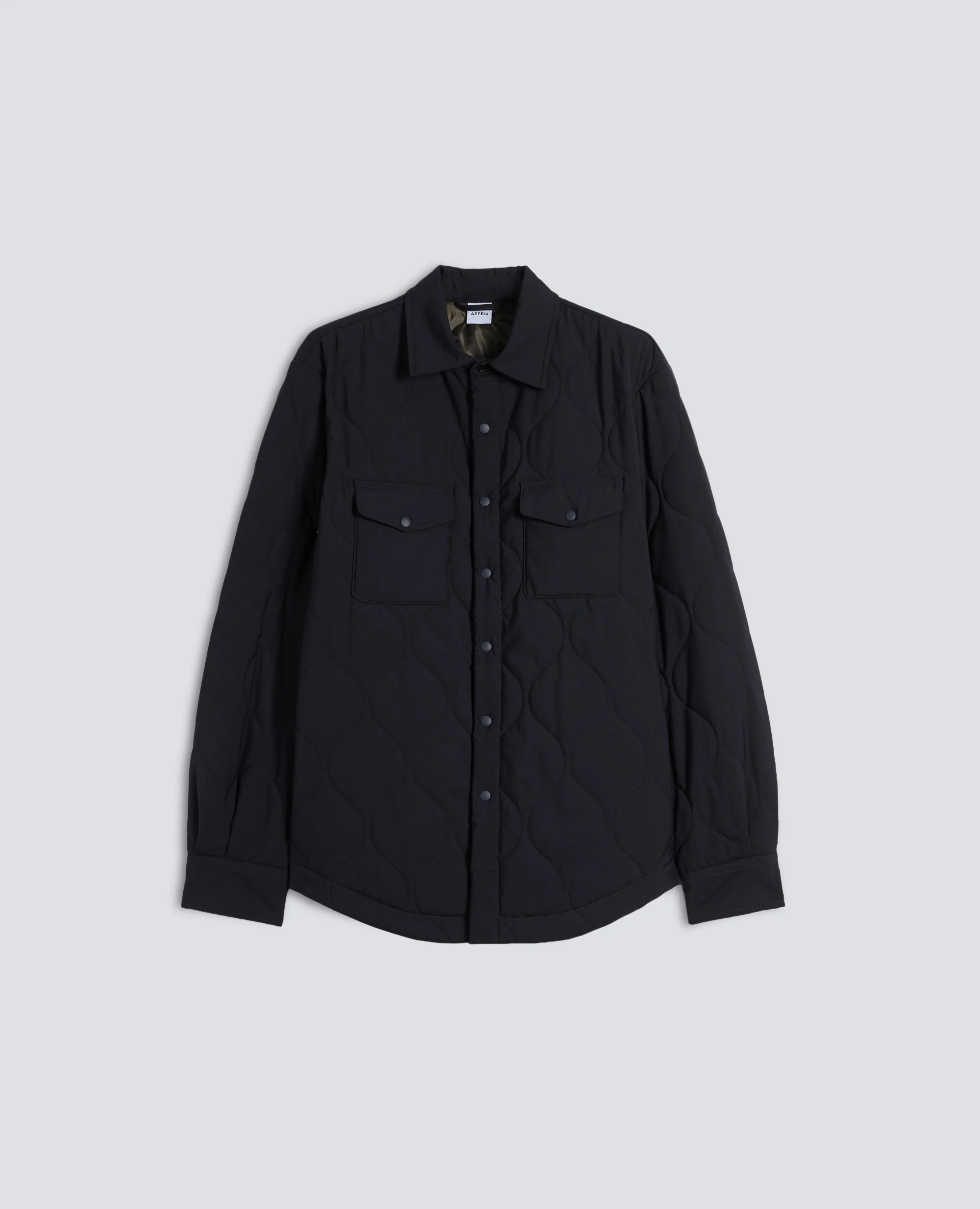 CAMICIA MOD. 13 IN LANA-POLIESTERE - BLU/BLACK