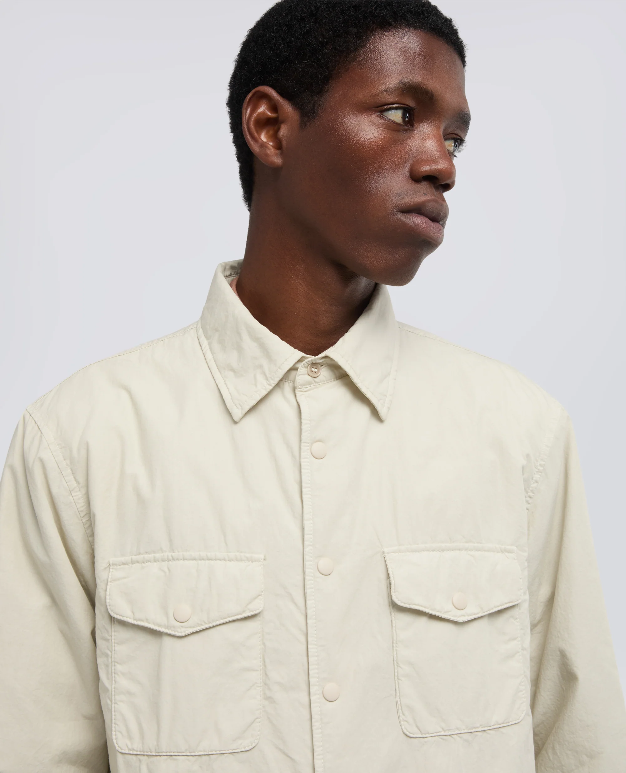CAMICIA MOD. 13 IN POPELINE DI COTONE - SASSO - Image 4
