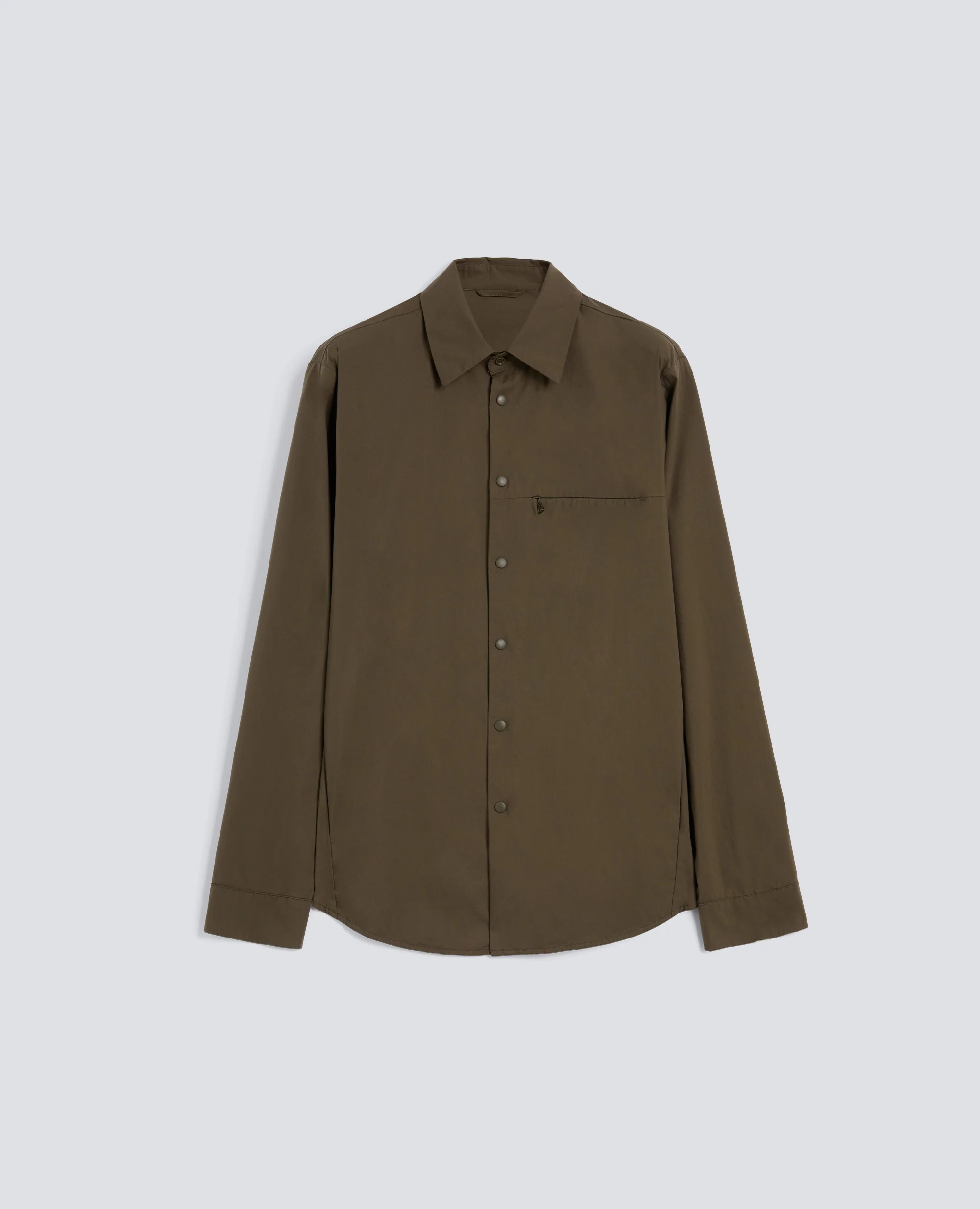 CAMICIA IN POPELINE COTONE-NYLON - MILITARE