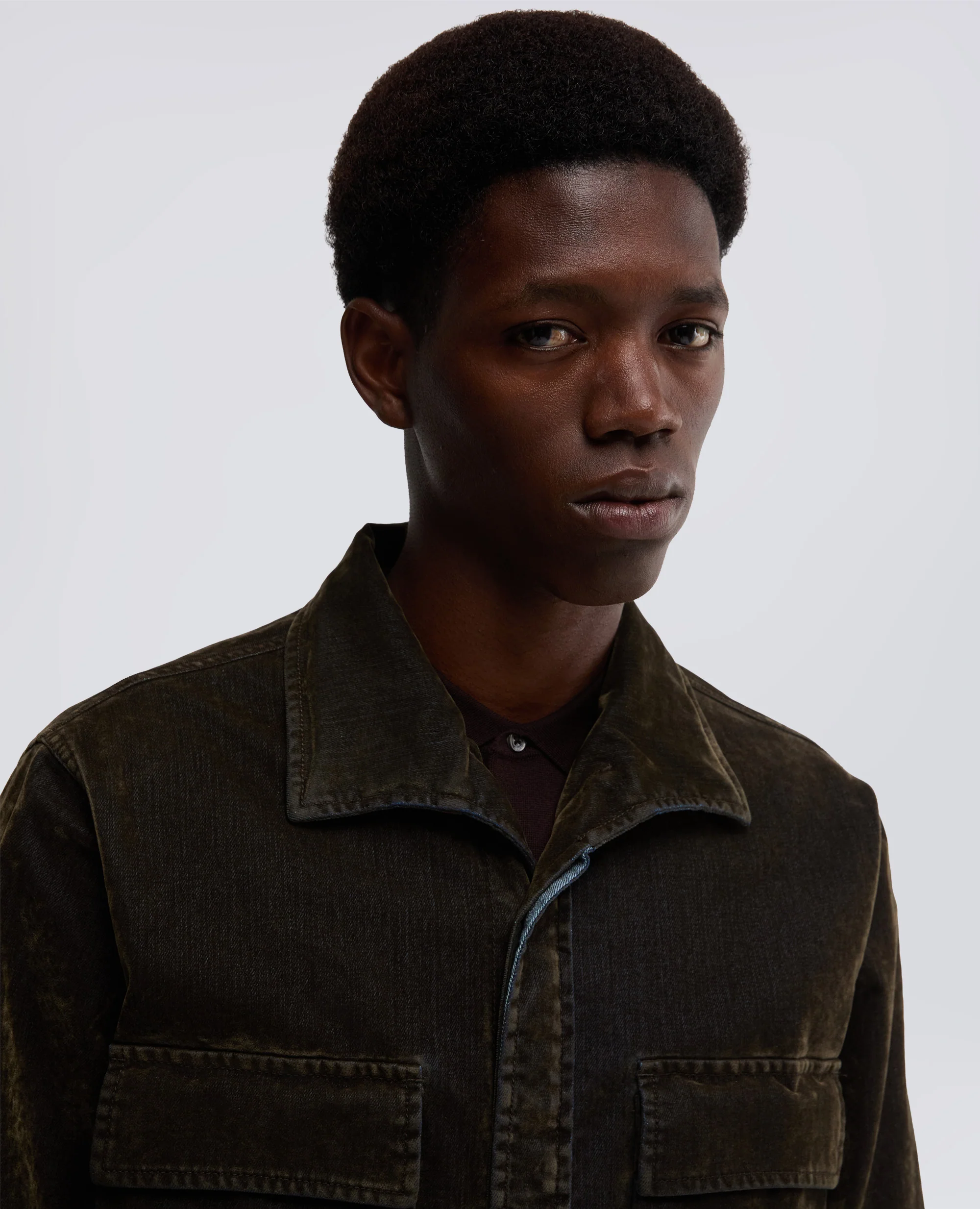 CAMICIA MILITARE IN DENIM - MILITARE - Image 4