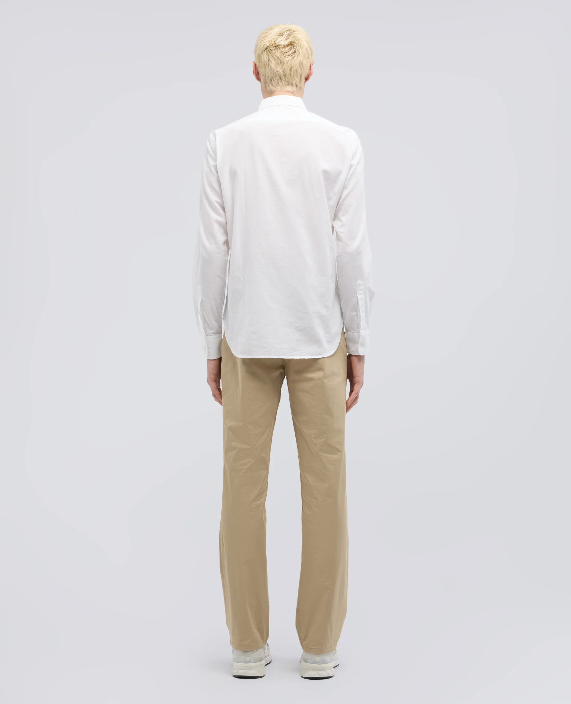 CAMICIA CLASSICA IN CHAMBRAY INDIANO - BIANCO - Image 3