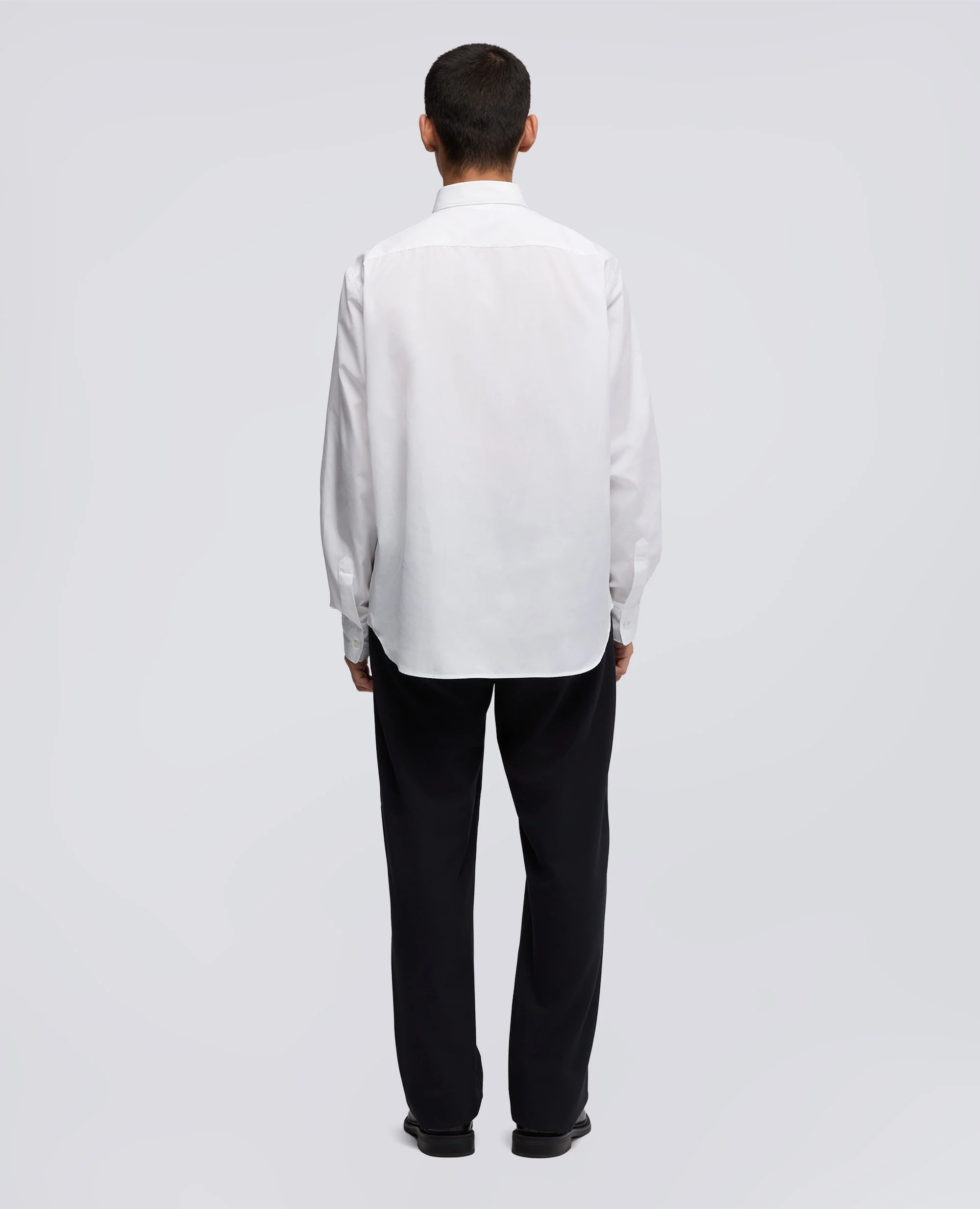 CAMICIA CLASSICA IN COTONE CON TASCHINO - BIANCO - Image 3