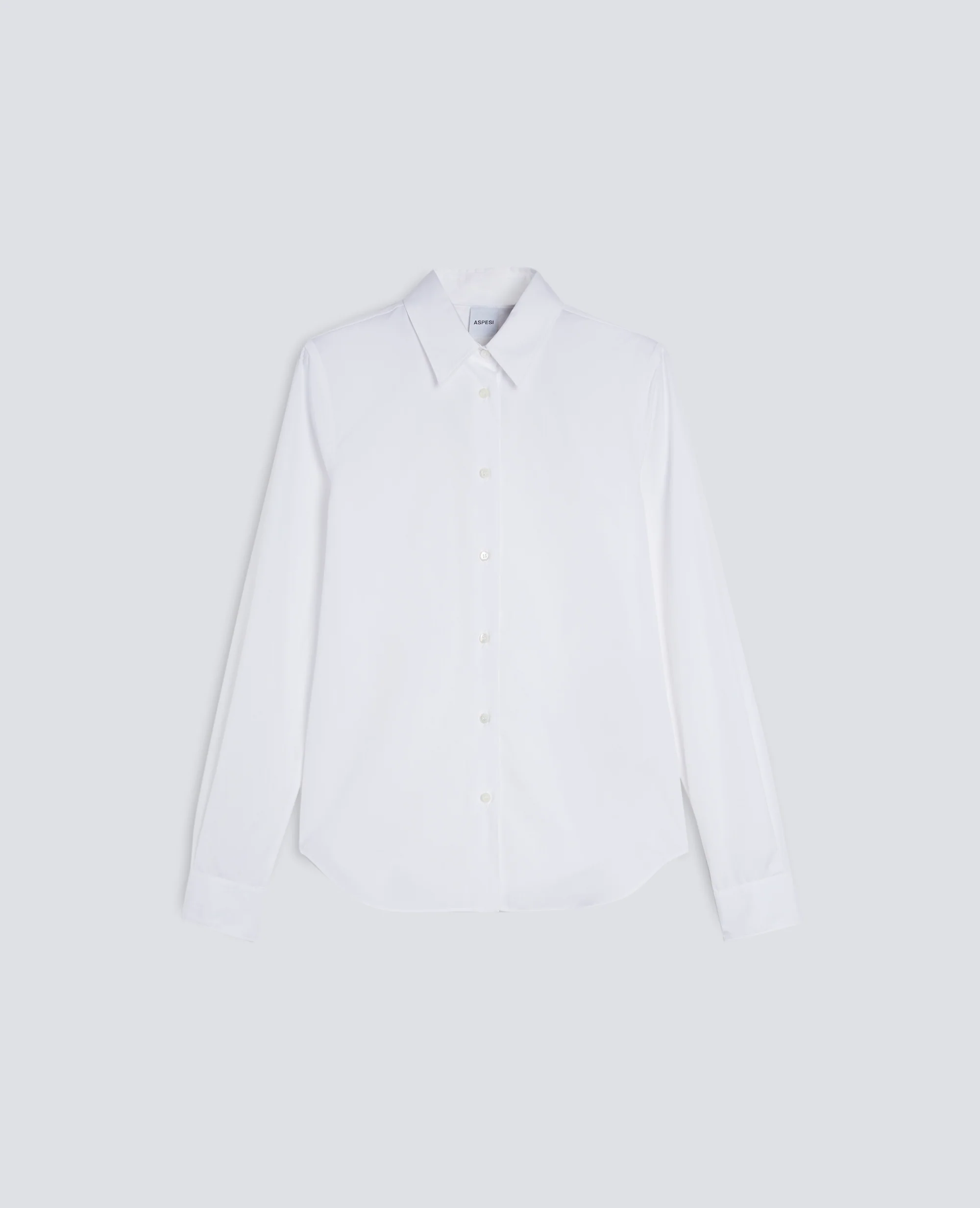 CAMICIA CLASSICA IN POPELINE DI COTONE - BIANCO