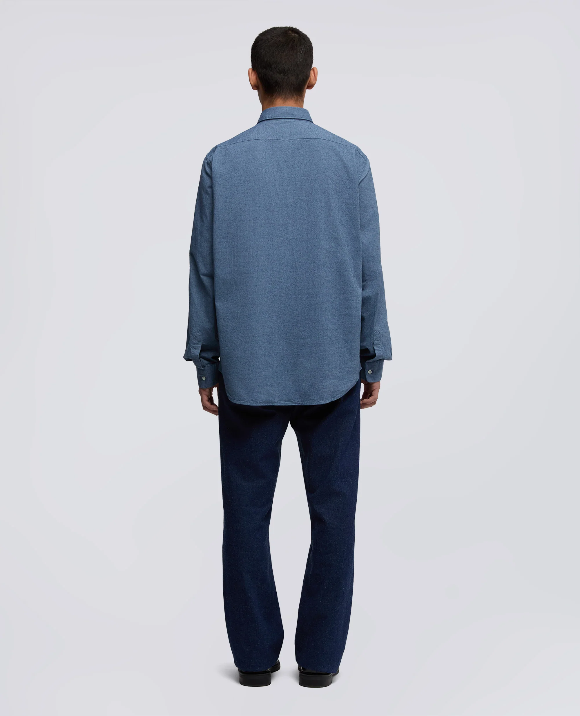 CAMICIA COMMA IN FLANELLA - AZZURRO - Image 3