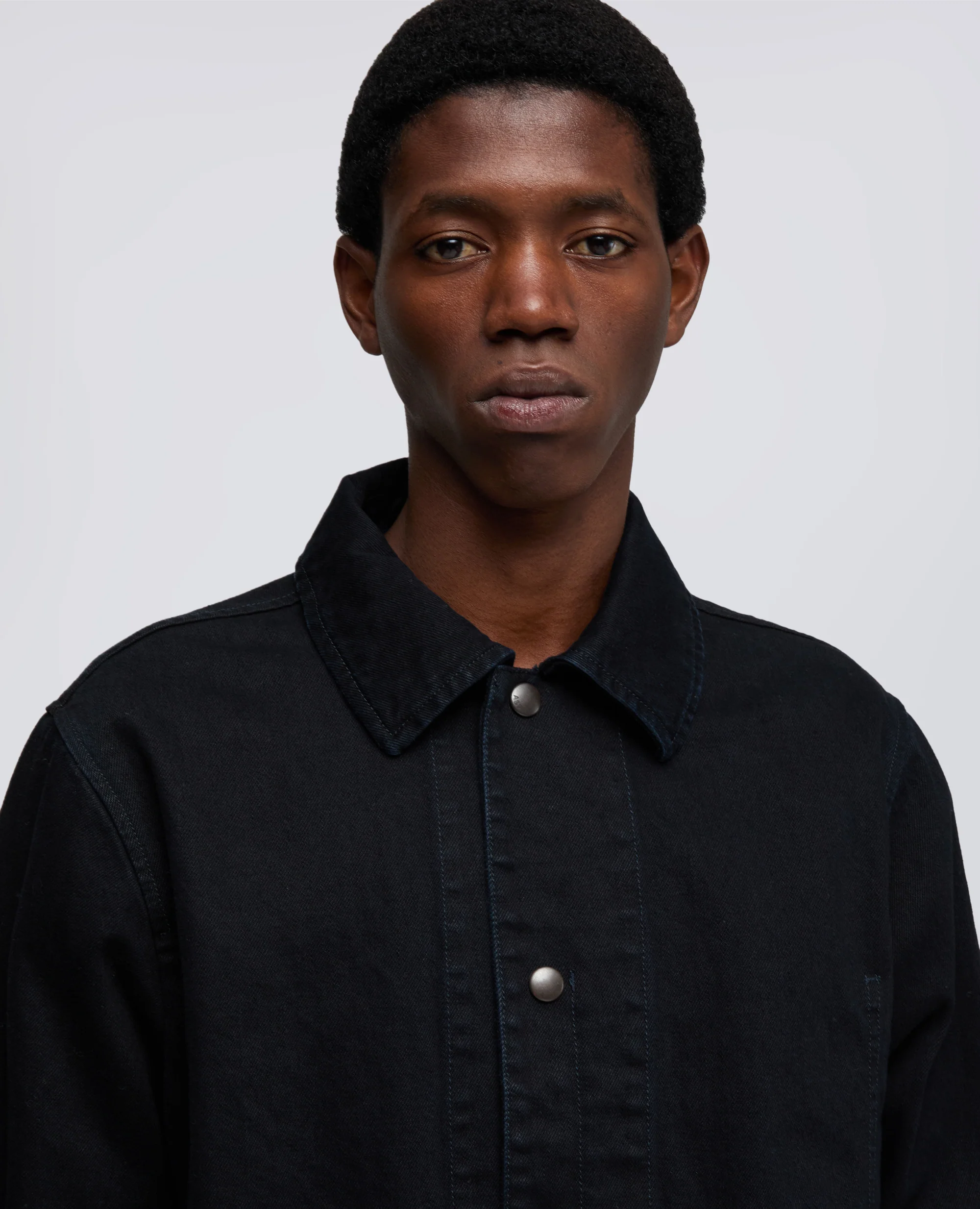 CAMICIA A GIACCA IN DENIM - DENIM SCURO - Image 4