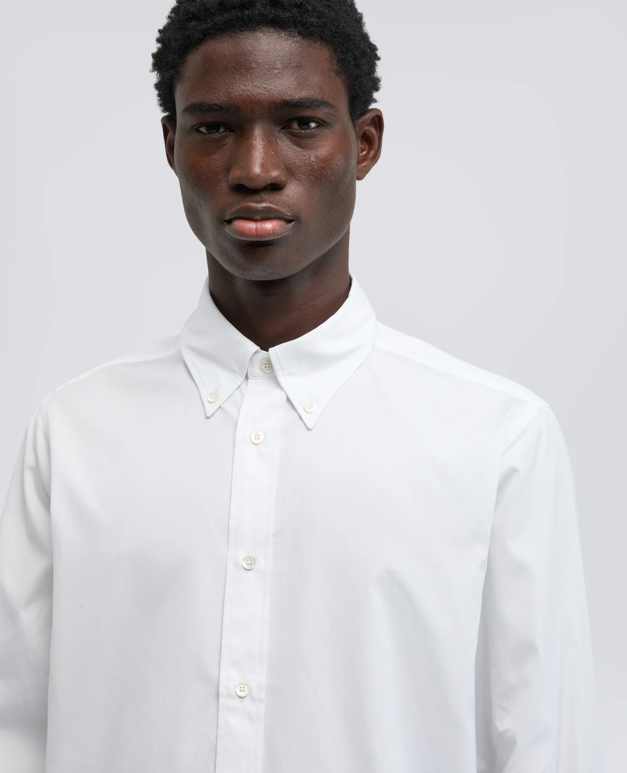 CAMICIA IN POPELINE DI COTONE BOX CUT - BIANCO - Image 4