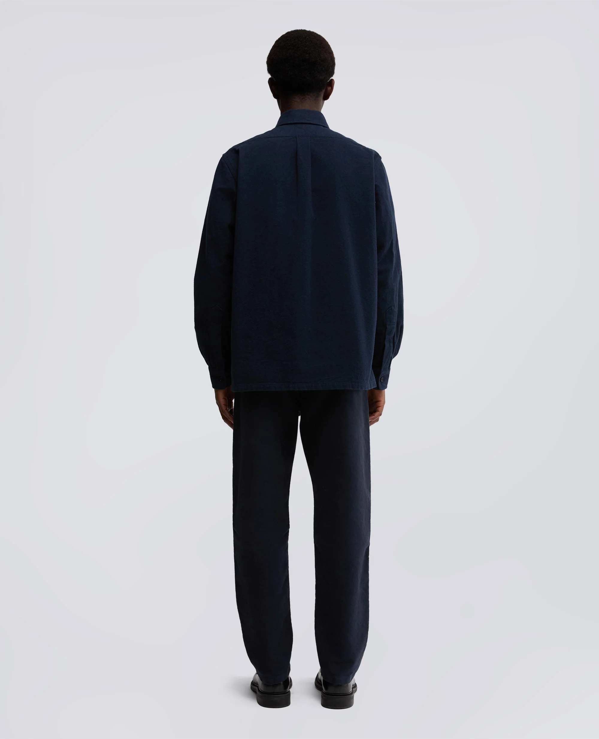 CAMICIA DROPS IN TWILL DI COTONE - NAVY - Image 3