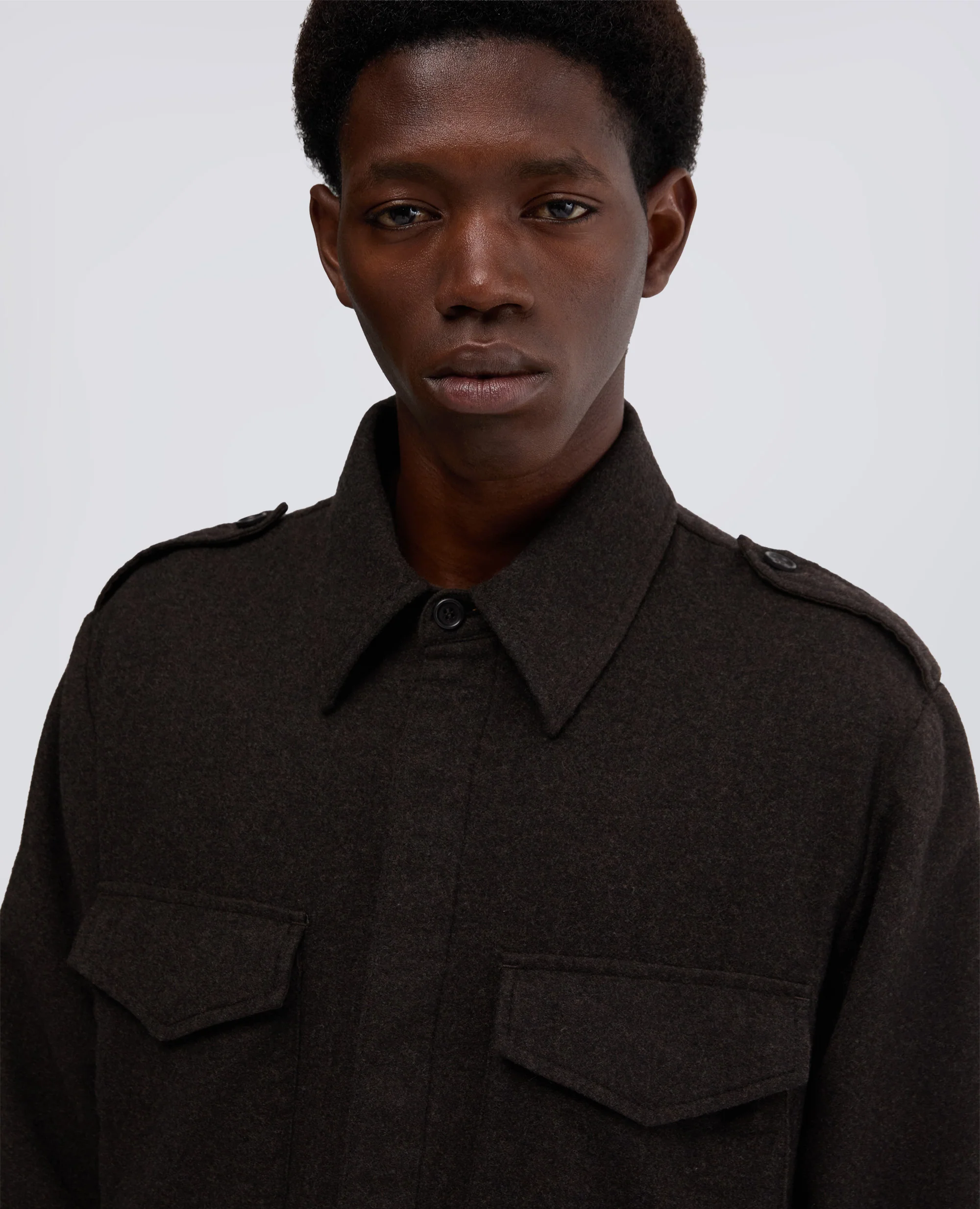 CAMICIA FIELD SHIRT IN FLANELLA - MARRONE - Image 4