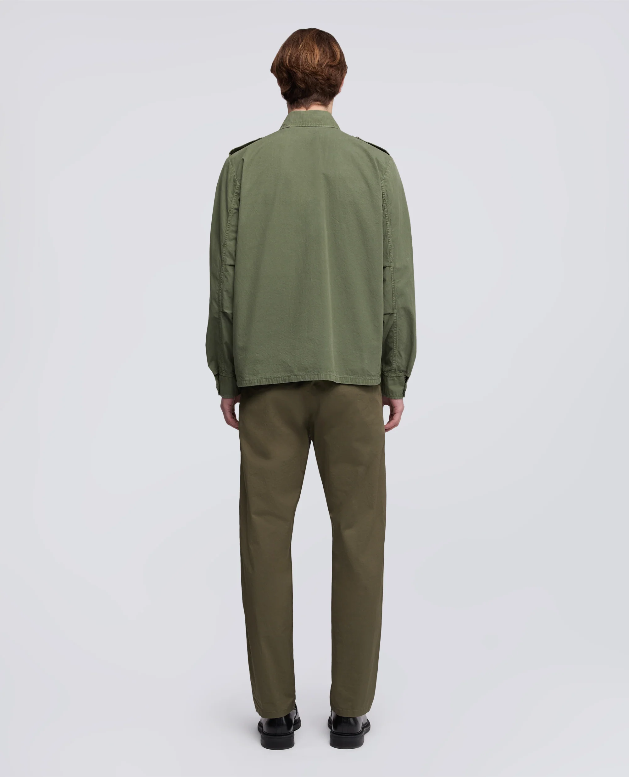 CAMICIA MILITARE IN COTONE - VERDE - Image 3