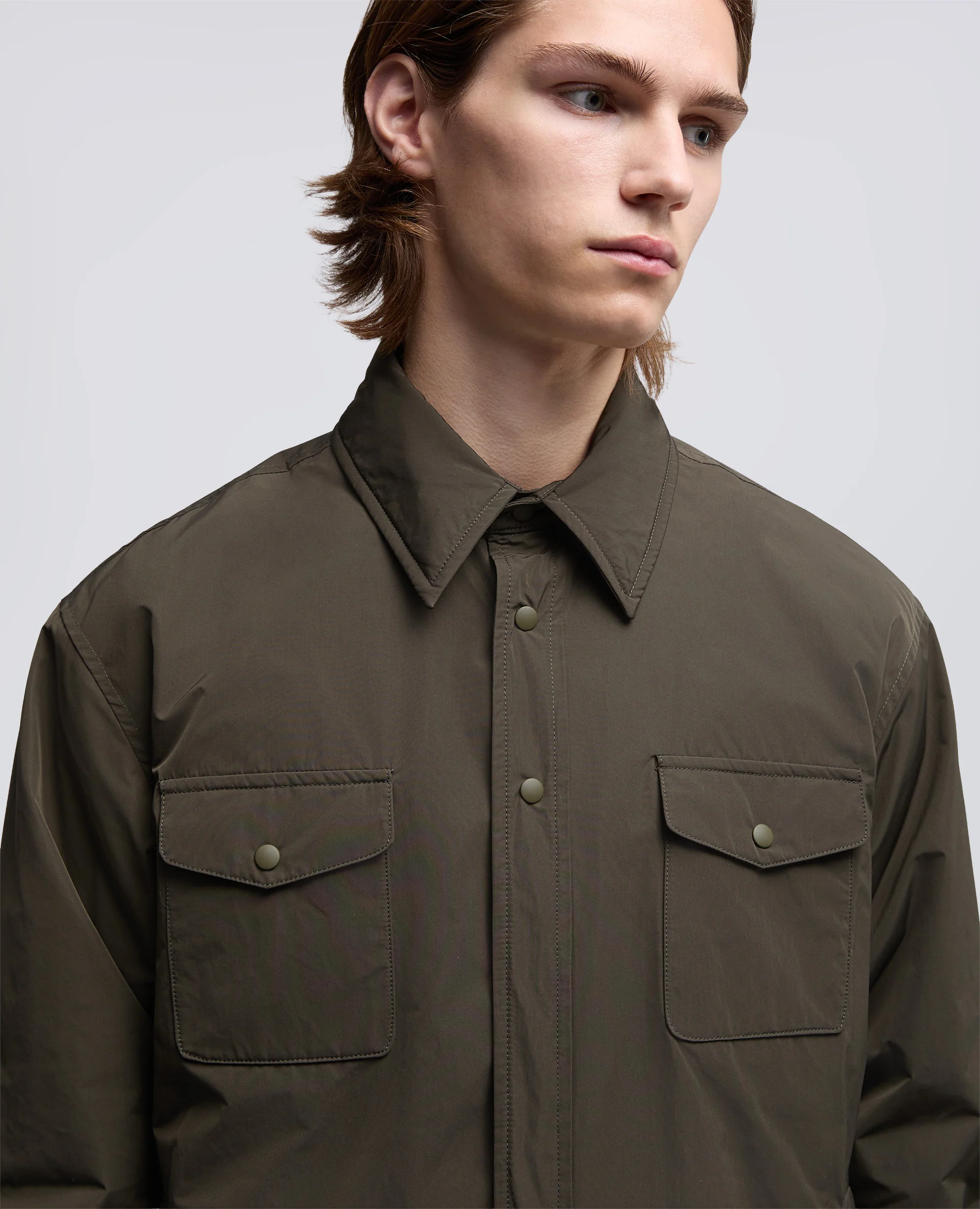 CAMICIA GILES IN TAFFETA - MILITARE - Image 4