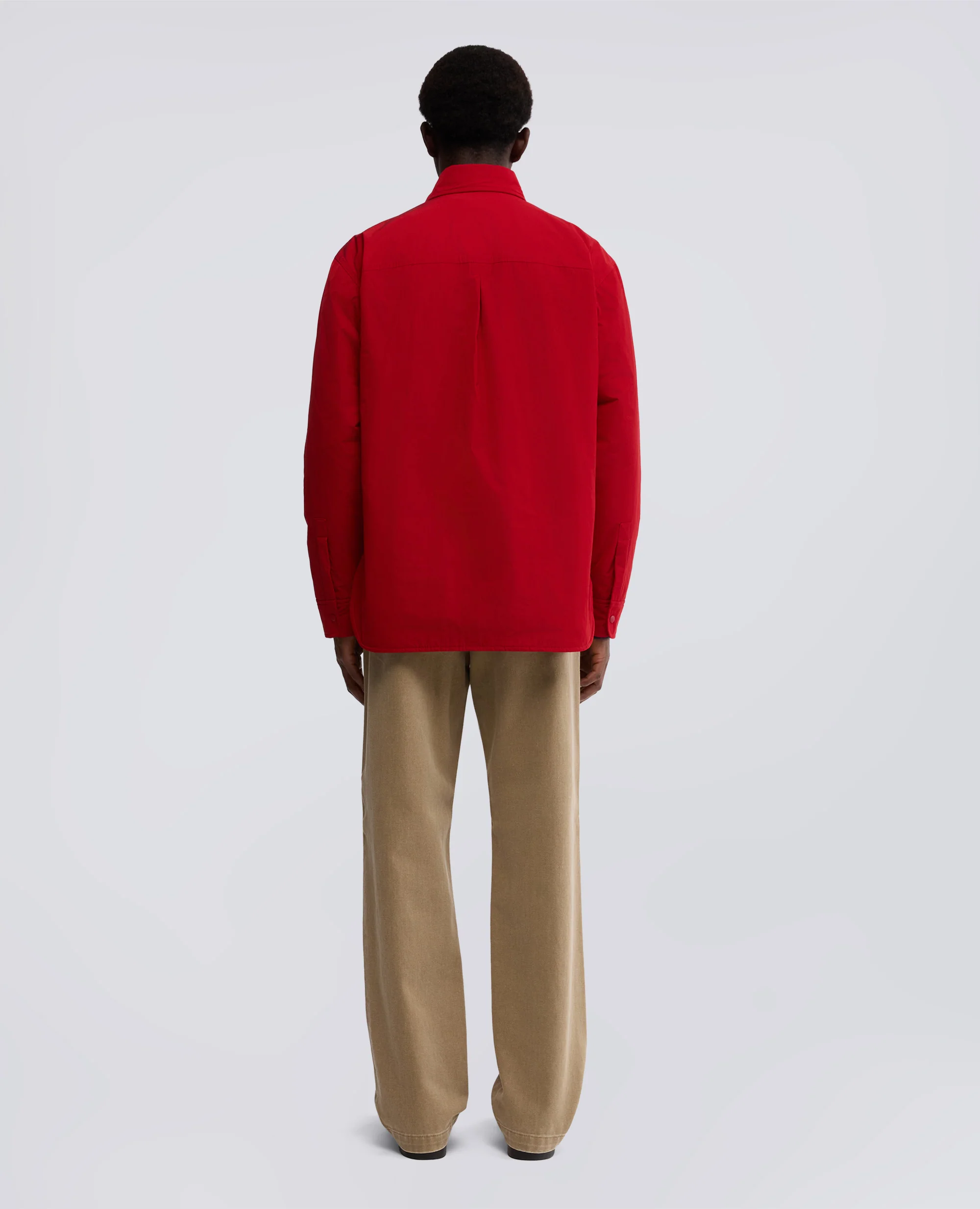 CAMICIA GILES IN TAFFETA - ROSSO - Image 3