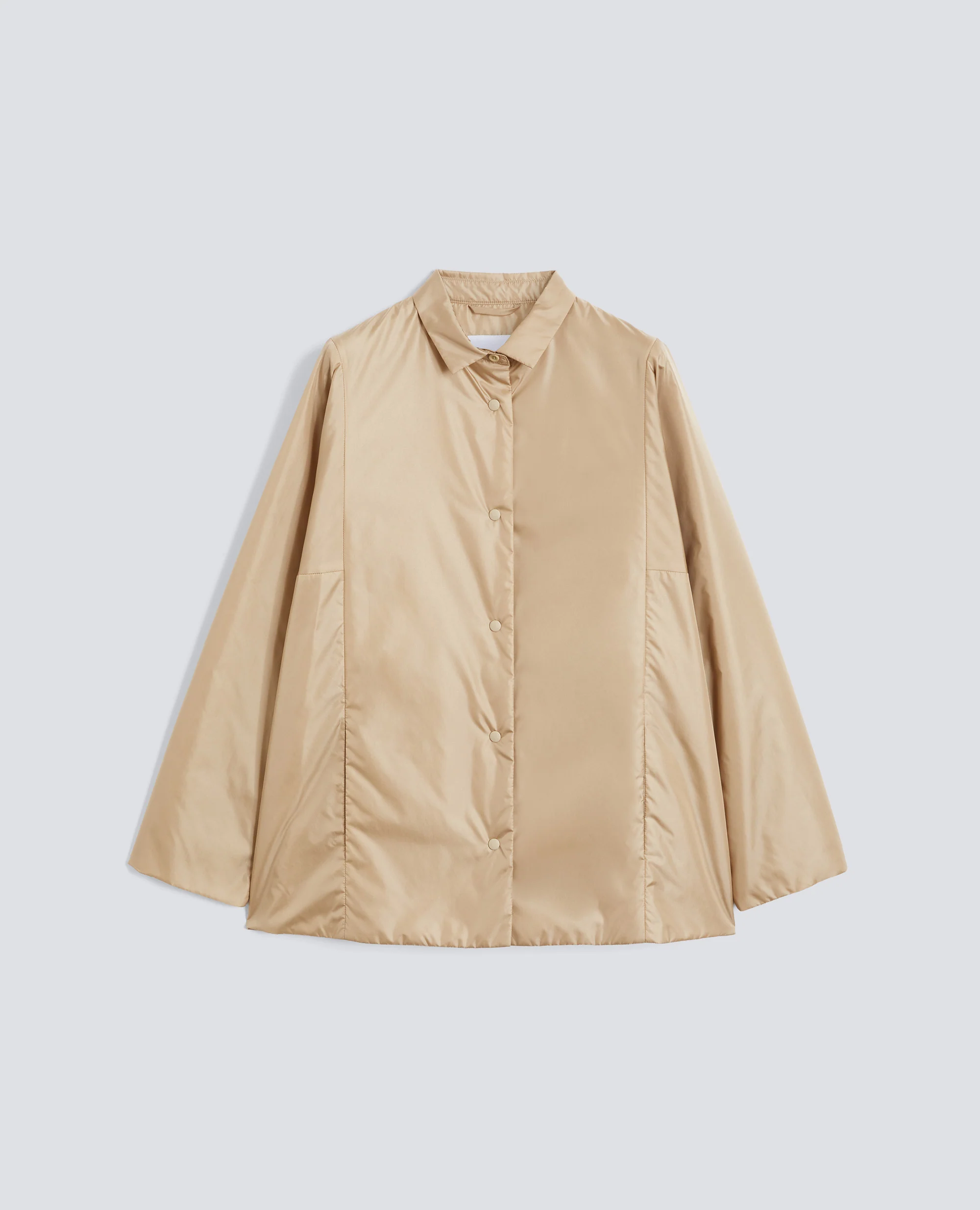 CAMICIA IN NYLON IMBOTTITA - BEIGE