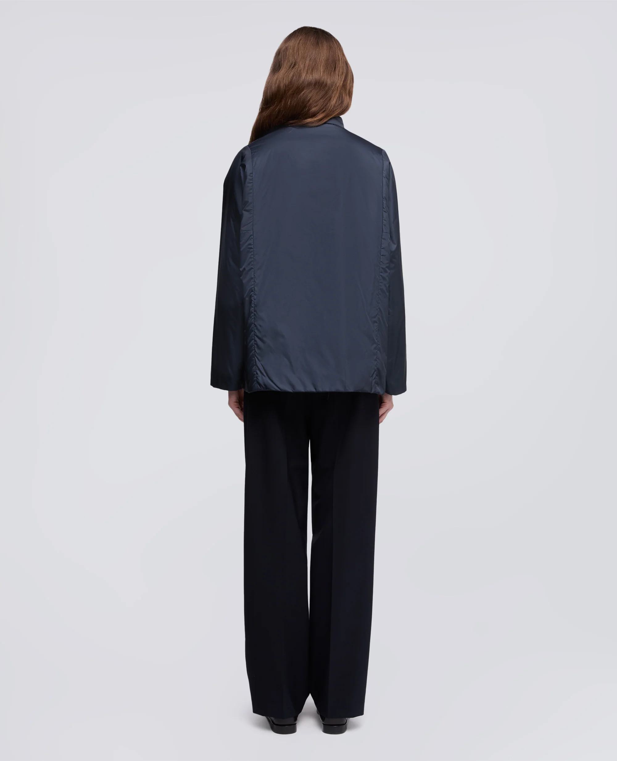 CAMICIA IN NYLON IMBOTTITA - NAVY - Image 3