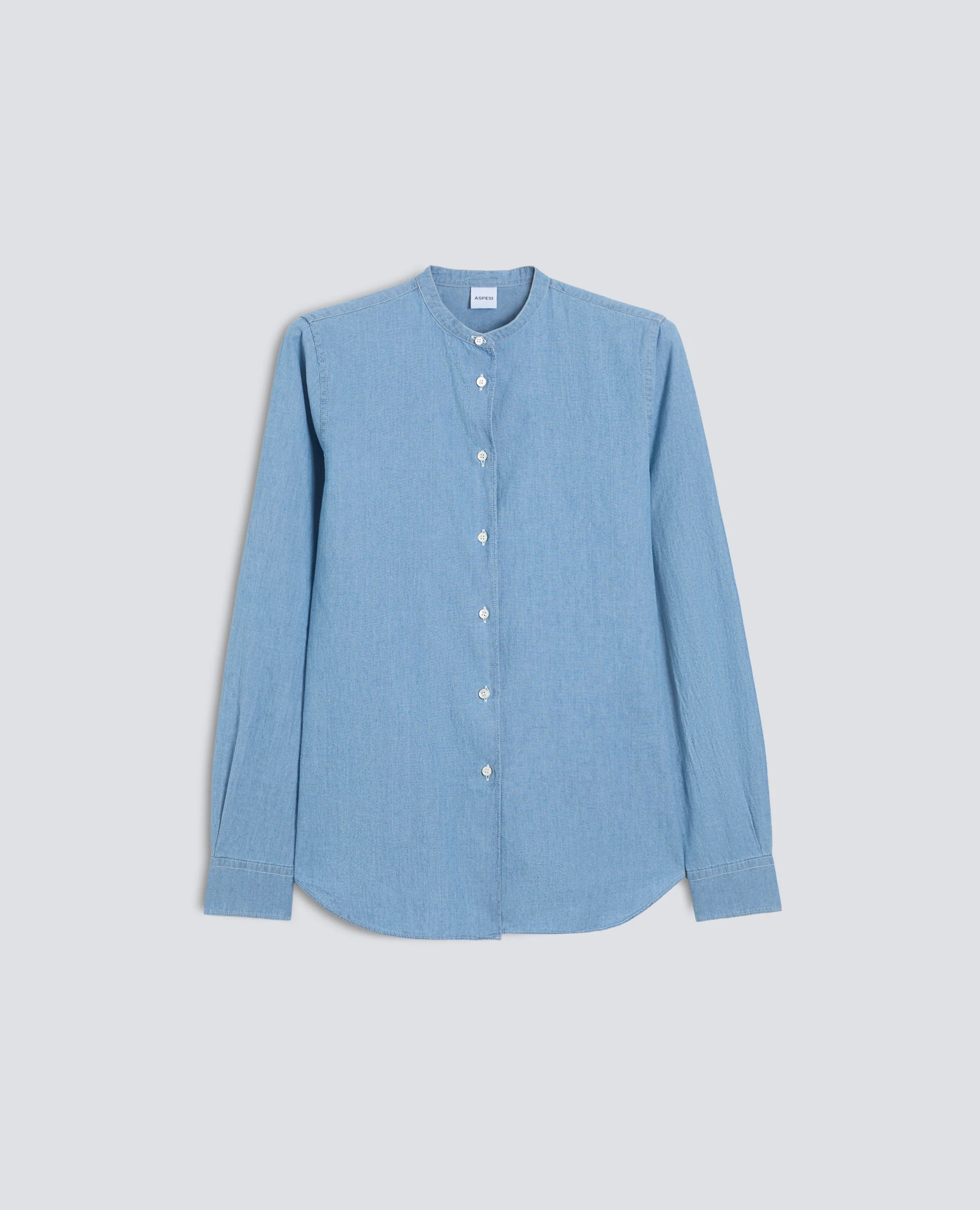 CAMICIA IN CHAMBRAY DI COTONE GIAPPONESE - DENIM CHIARO