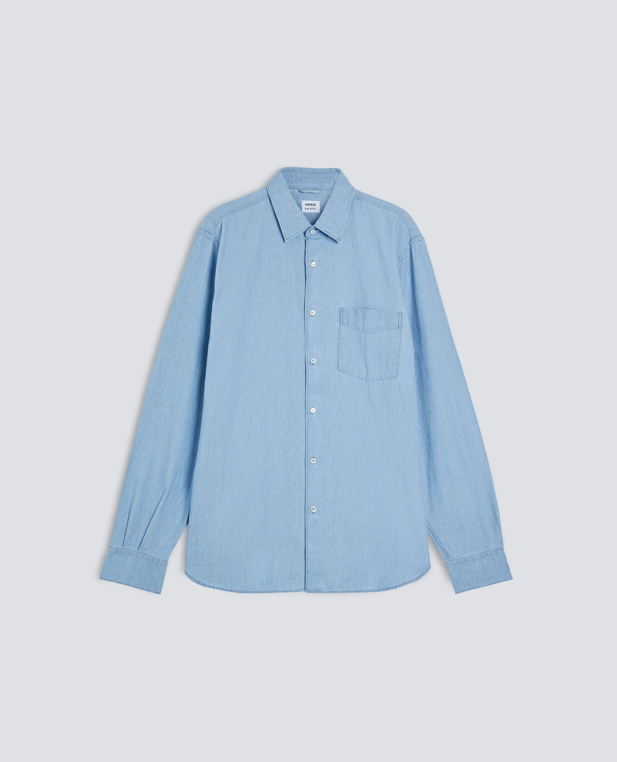 CAMICIA IN CHAMBRAY DI COTONE GIAPPONESE - DENIM CHIARO