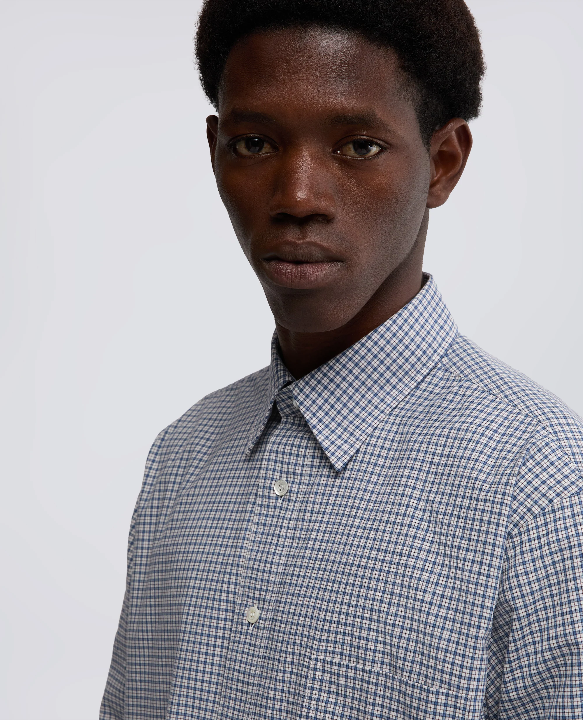 CAMICIA IN COTONE CHECK - CHECK BLUETTE - Image 4