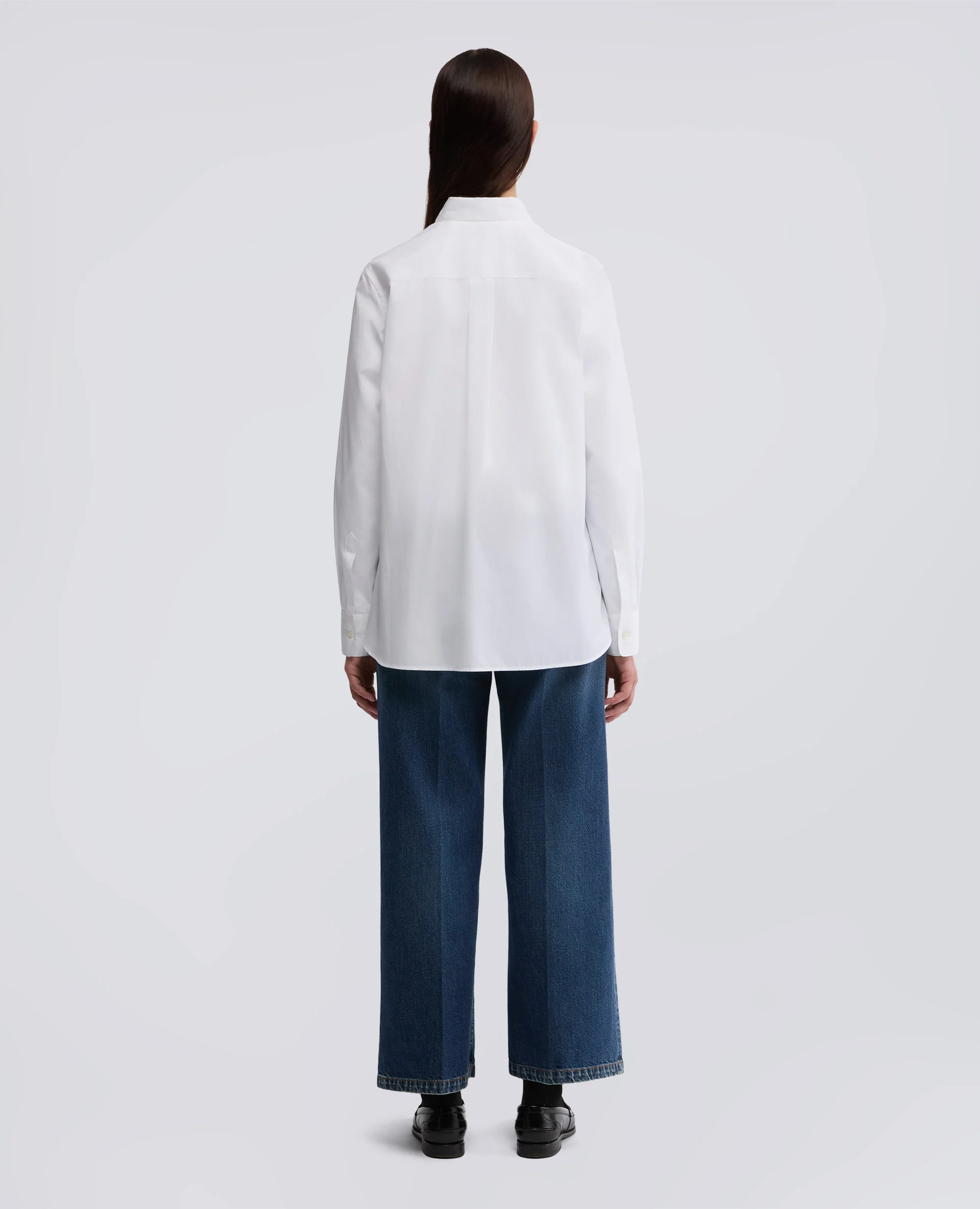 CAMICIA IN COTONE CON RUCHES - BIANCO - Image 3