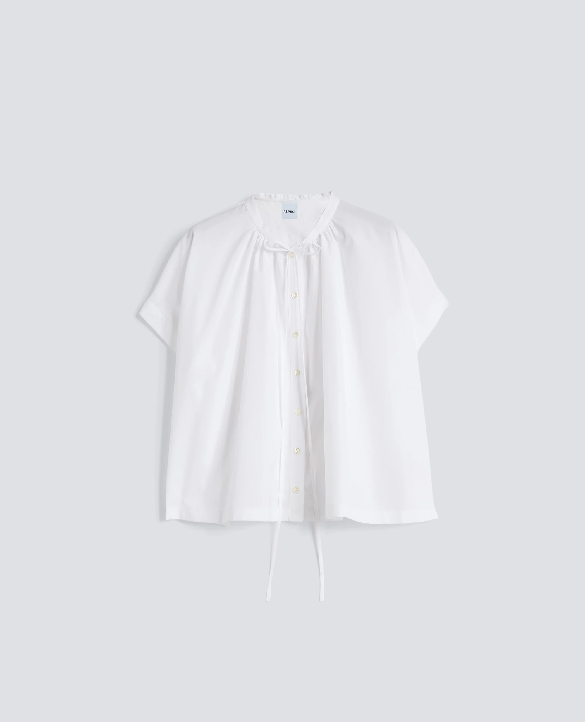 CAMICIA IN POPELINE DI COTONE - BIANCO