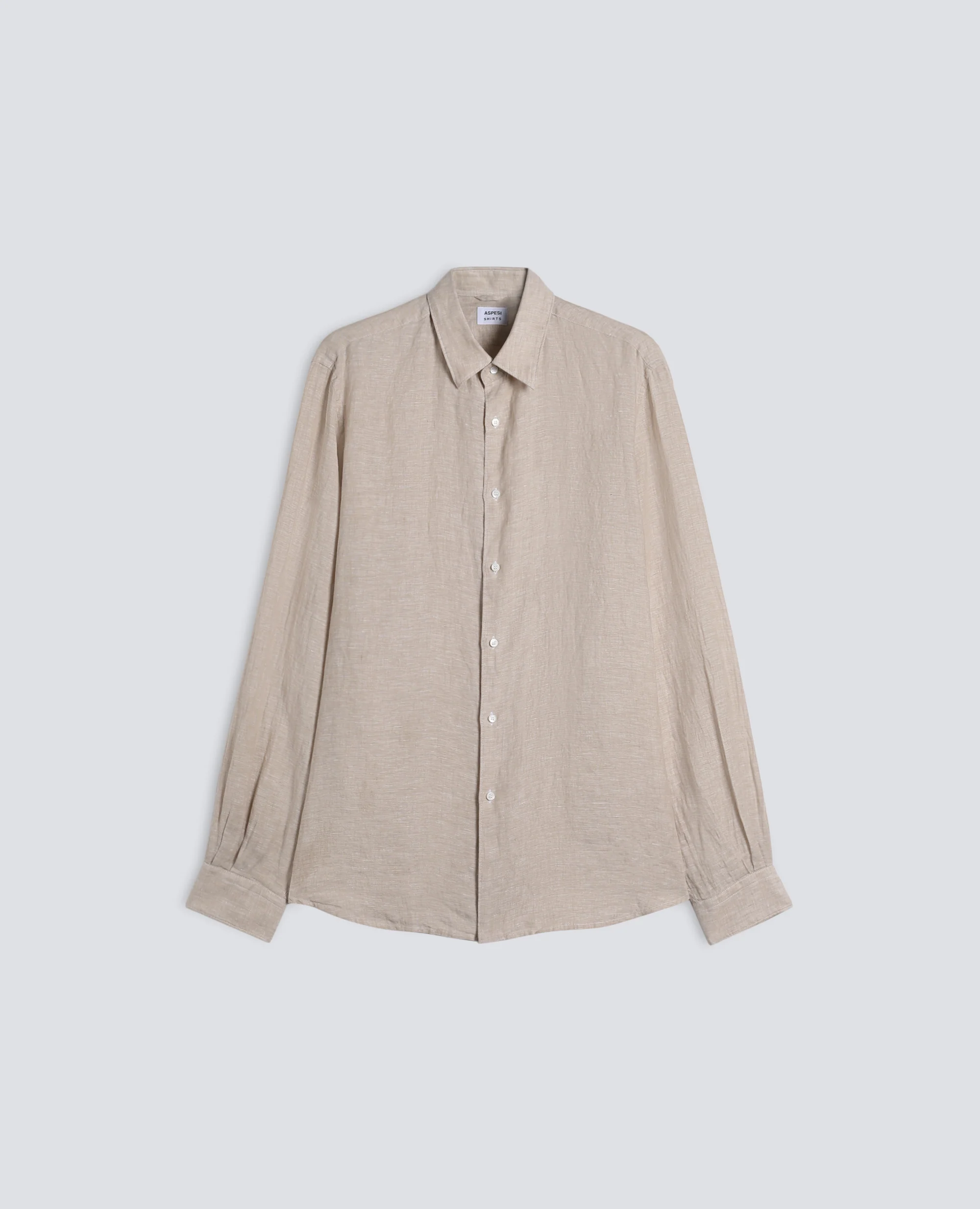 CAMICIA COMMA IN LINO DELAVE - BEIGE