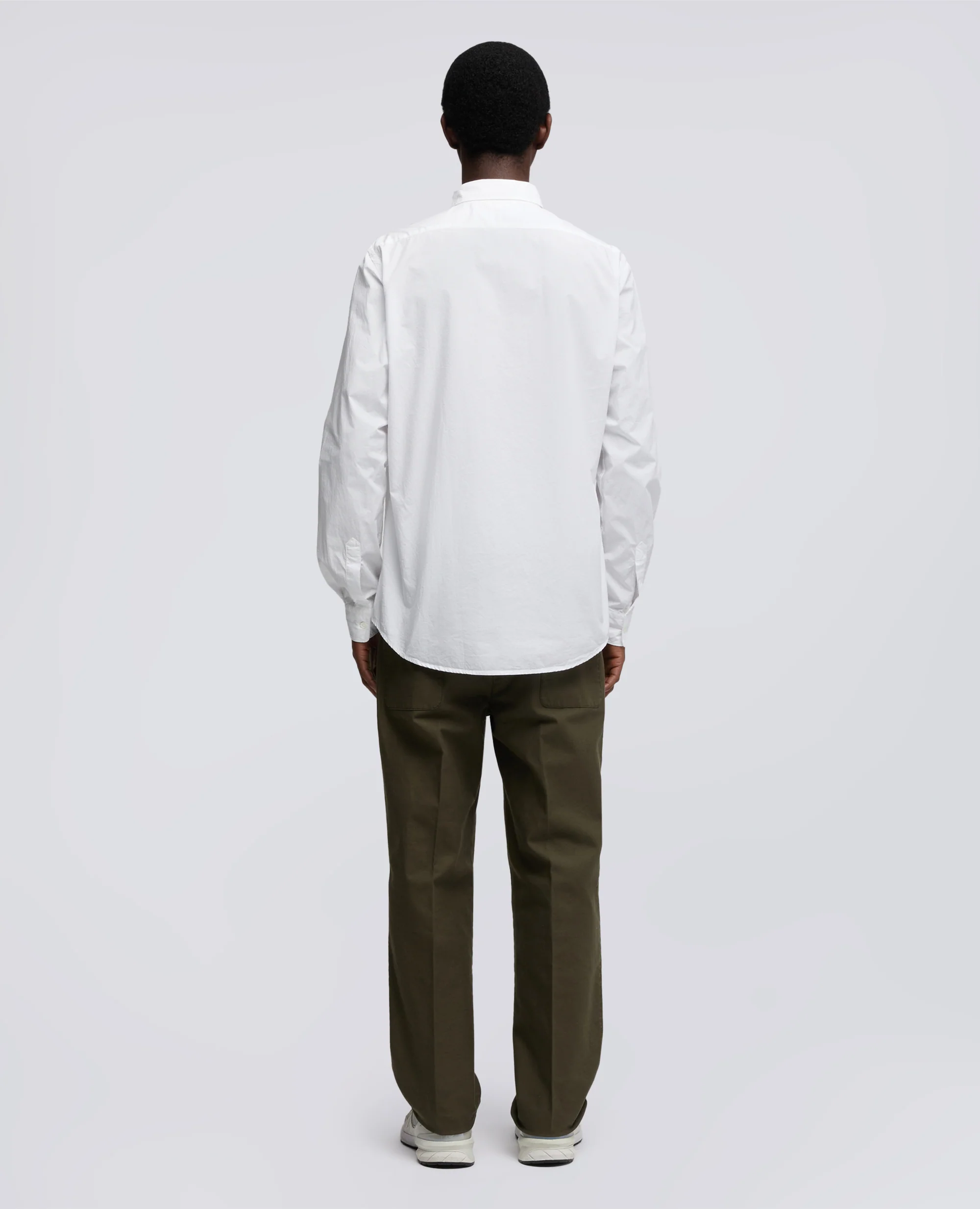 CAMICIA IN POPELINE DI COTONE LEGGERO - BIANCO - Image 3