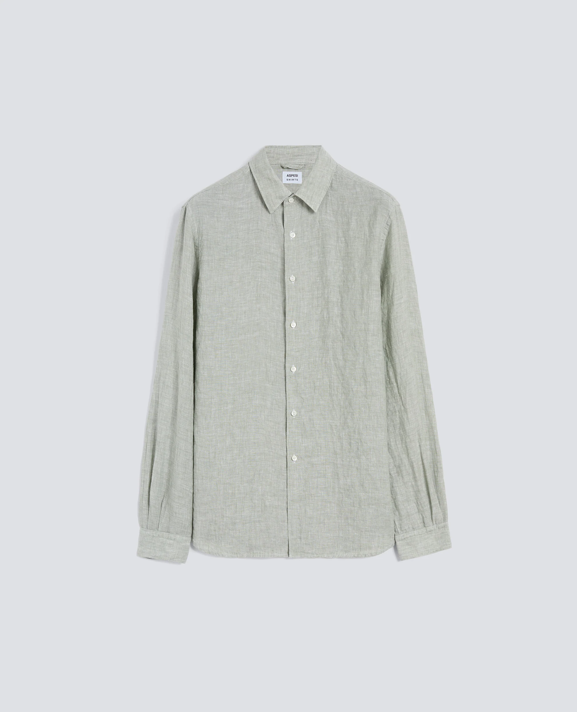 CAMICIA COMMA IN LINO DELAVE - SALVIA