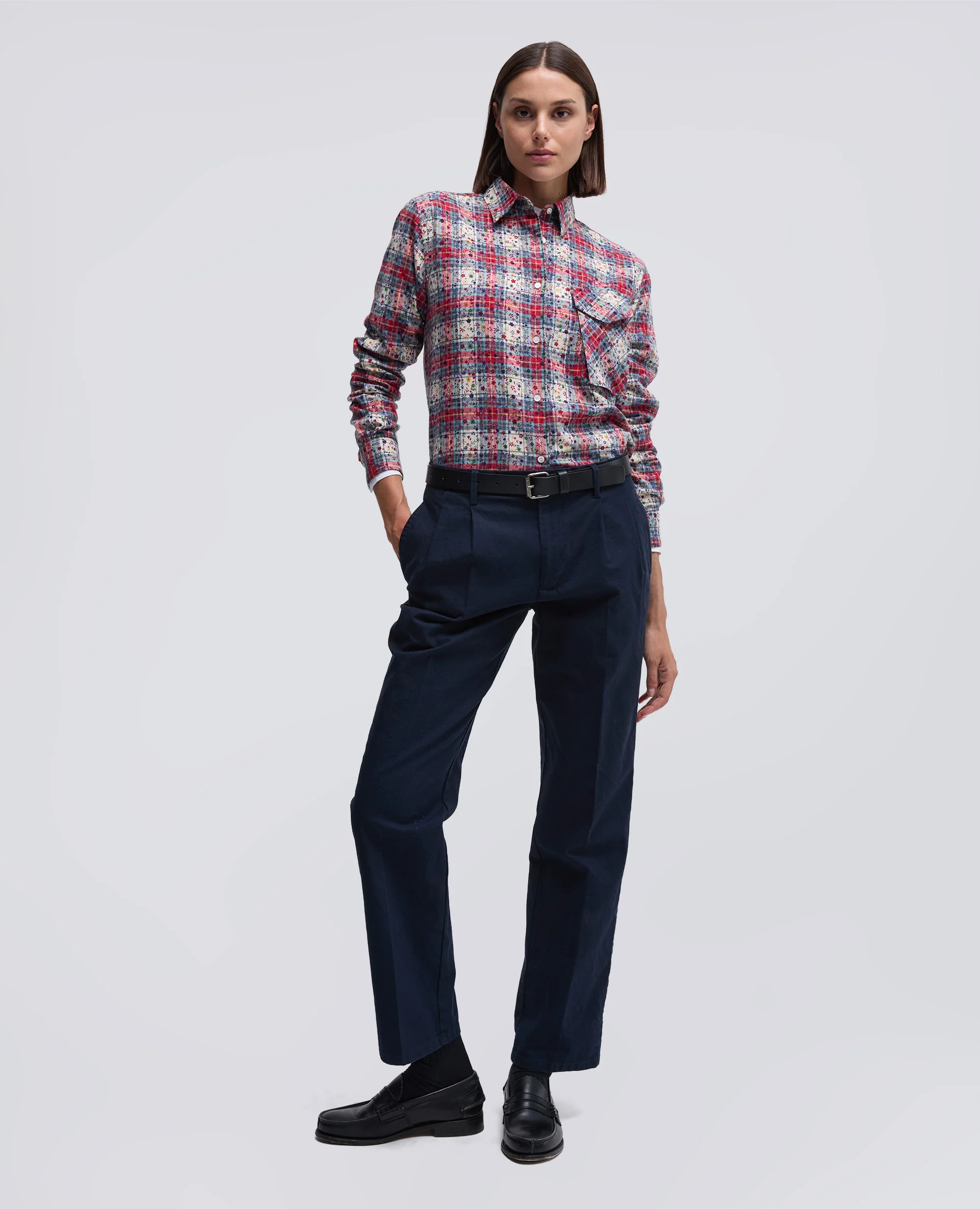 CAMICIA IN TWILL DI FLANELLA - MULTICOLOR - Image 2