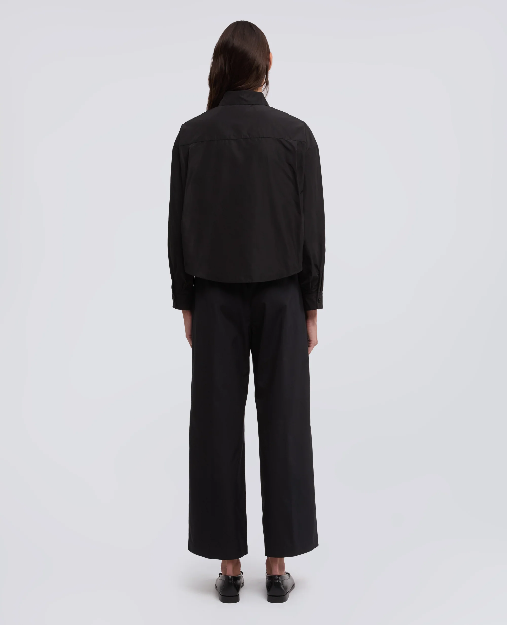 CAMICIA IN POLIESTERE TECNICO - NERO - Image 3