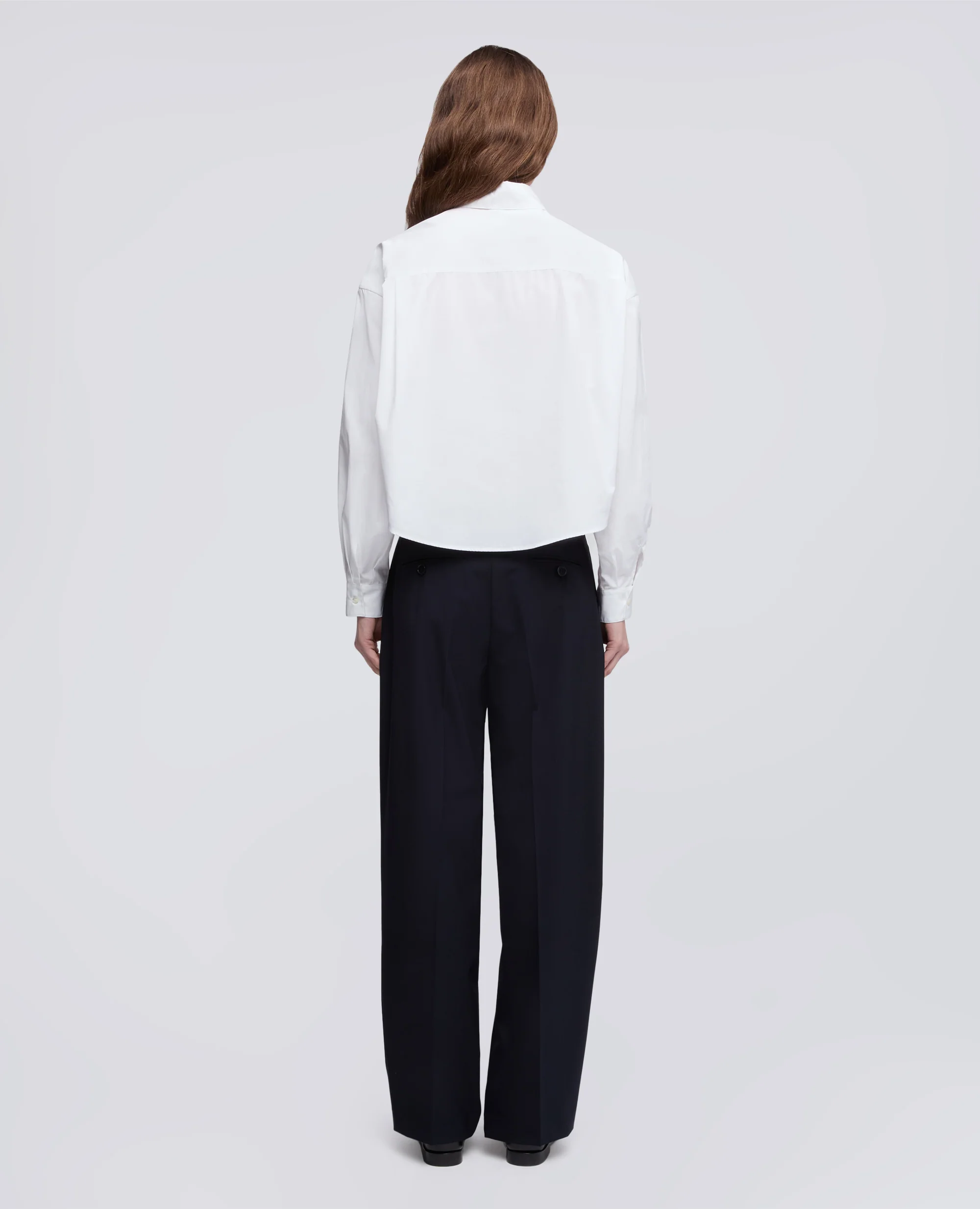 CAMICIA IN POPELINE DI COTONE - BIANCO - Image 3