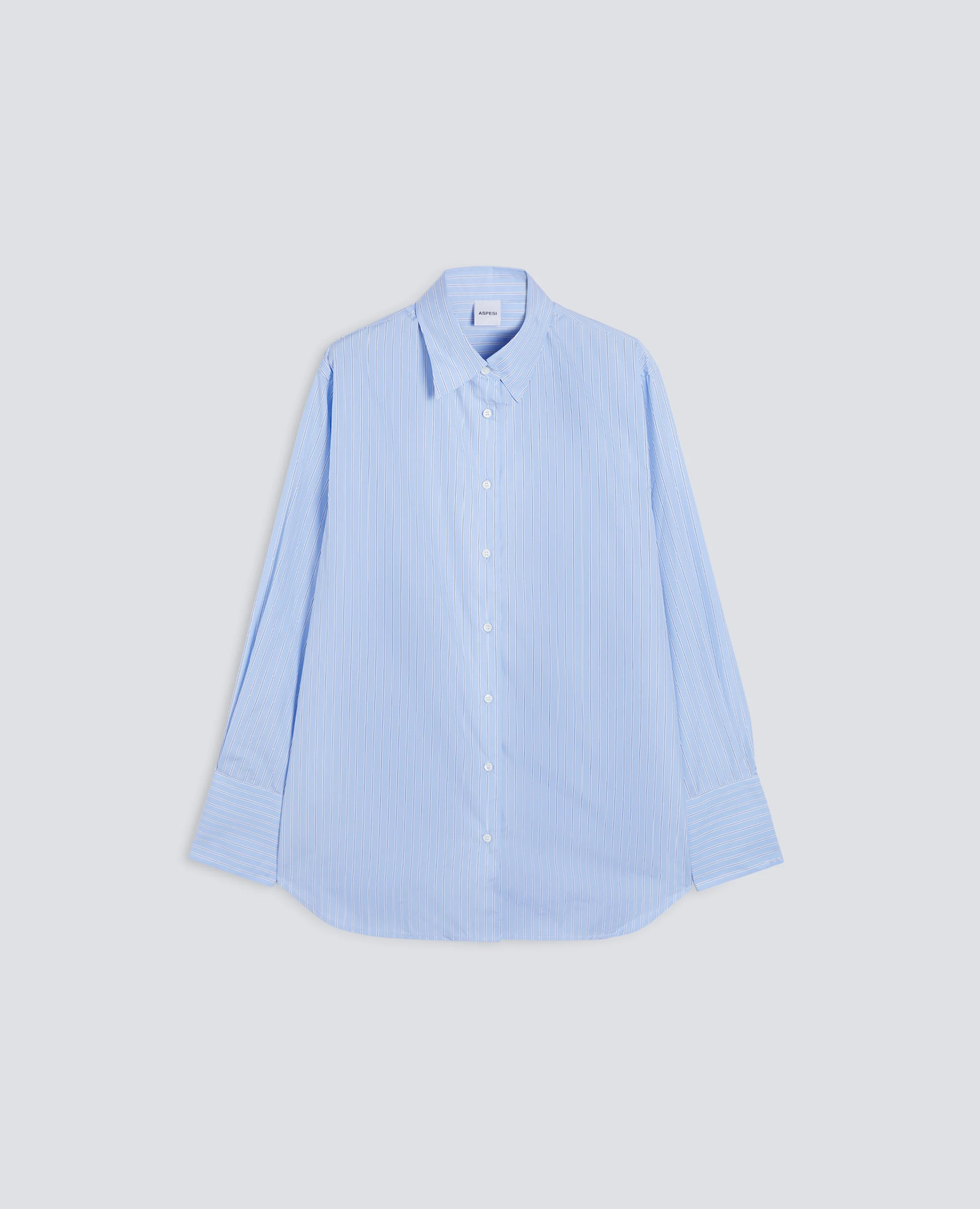 CAMICIA IN COTTON POPELINE STRUCTURED - FDO AZZURRO