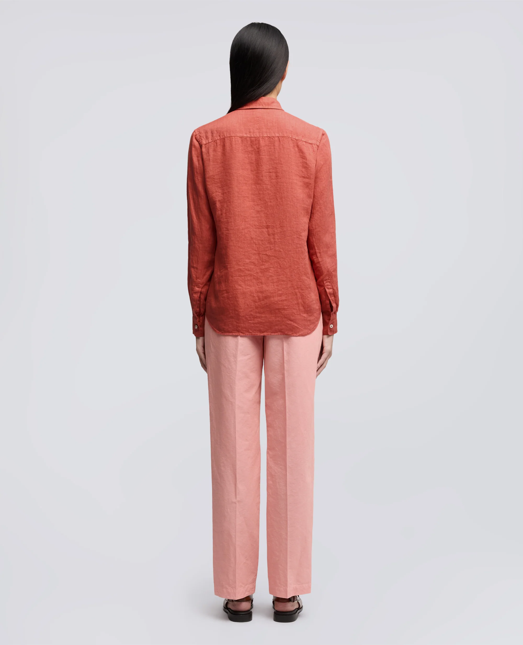 CAMICIA CLASSICA IN LINO - ARAGOSTA - Image 3