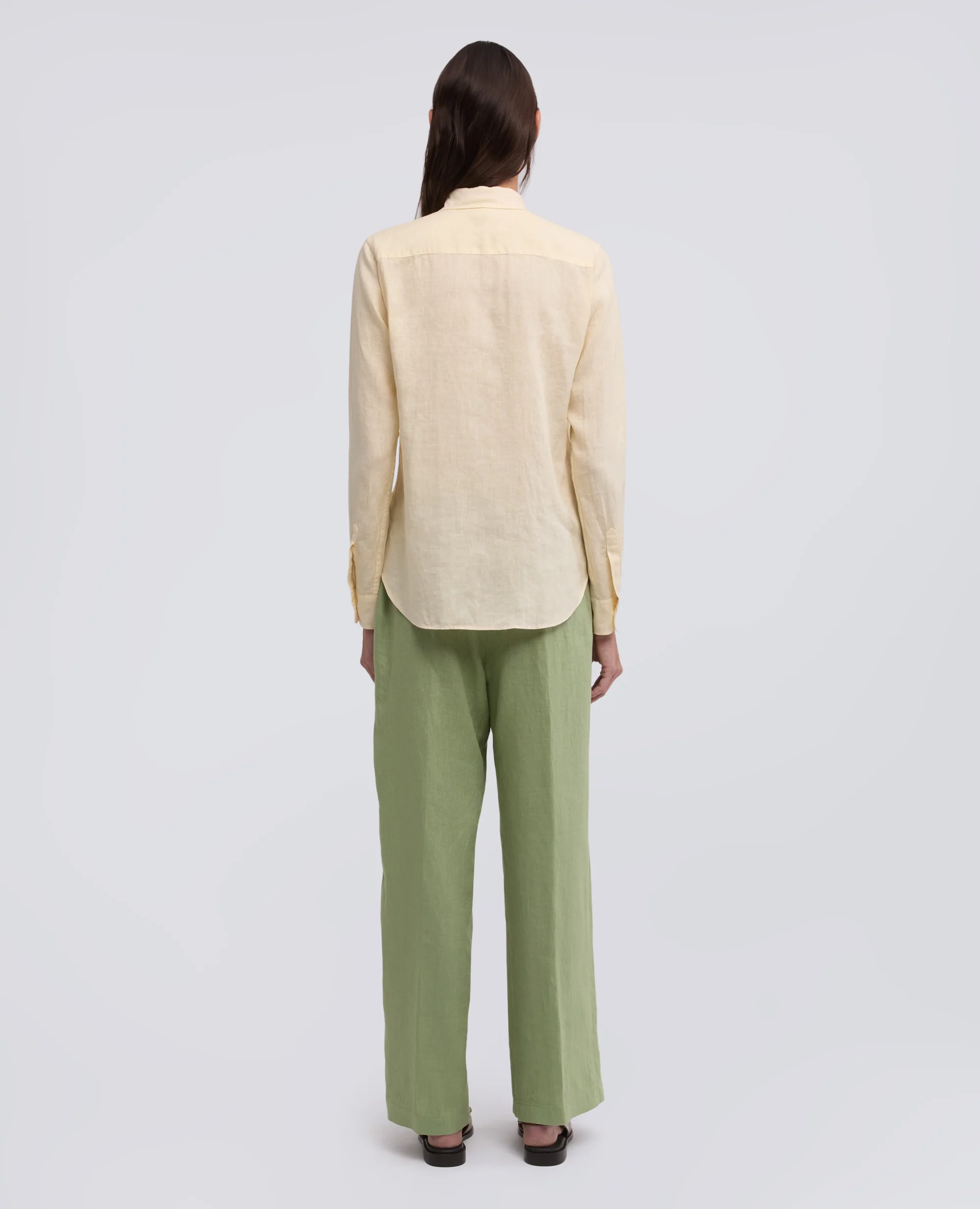 CAMICIA CLASSICA IN LINO - NATURALE - Image 3