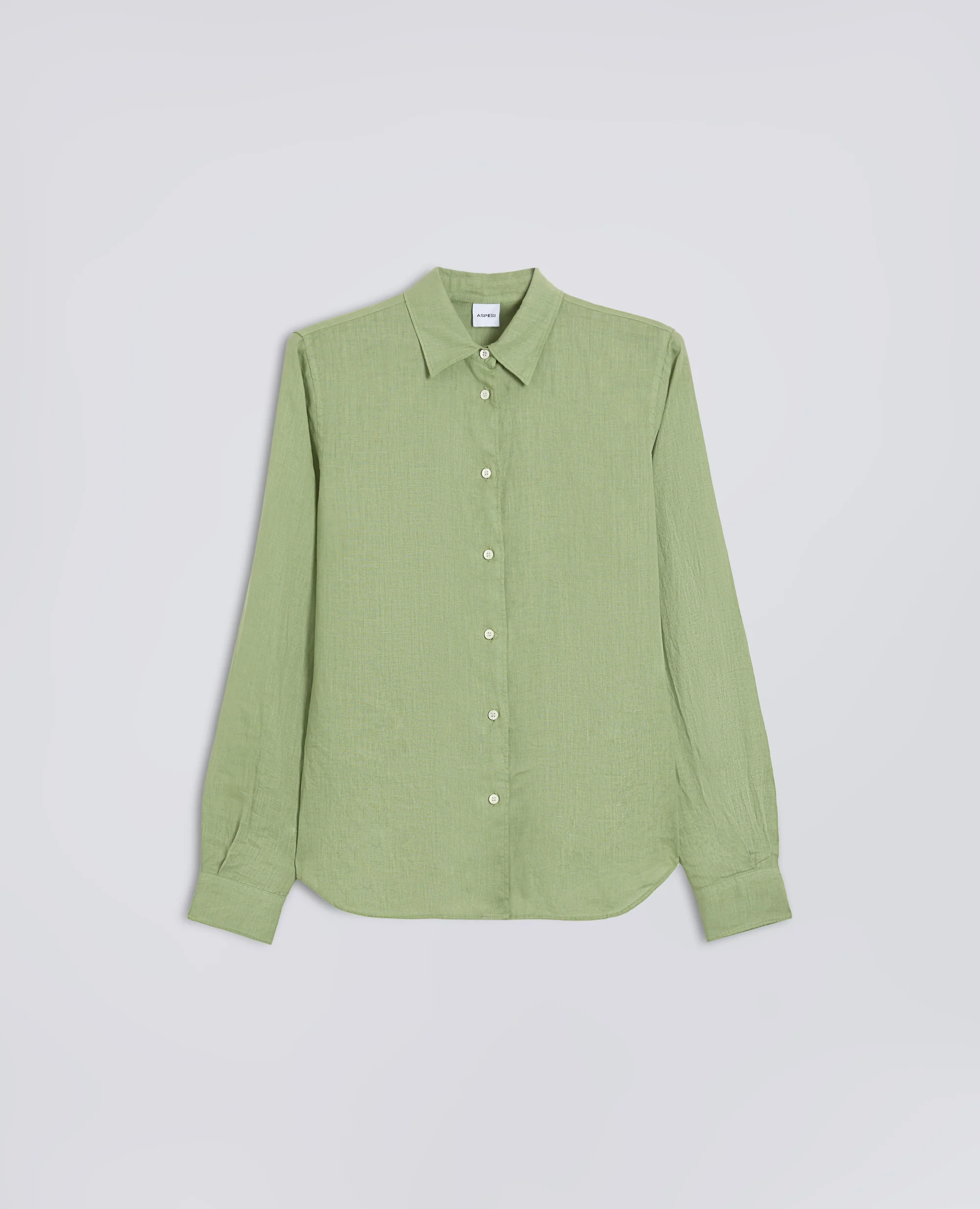 CAMICIA CLASSICA IN LINO - SALVIA