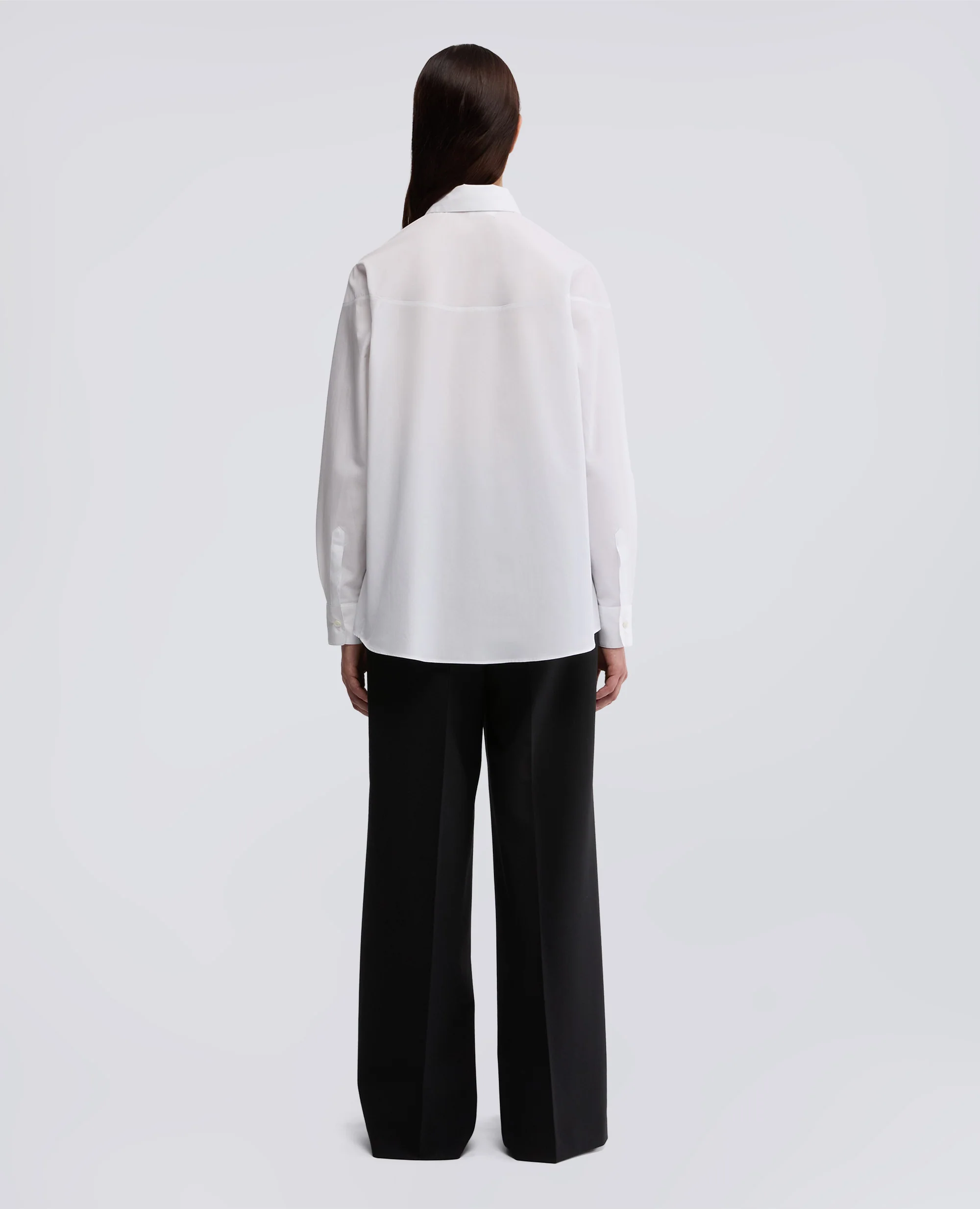 CAMICIA IN POPELINE DI COTONE - BIANCO - Image 3