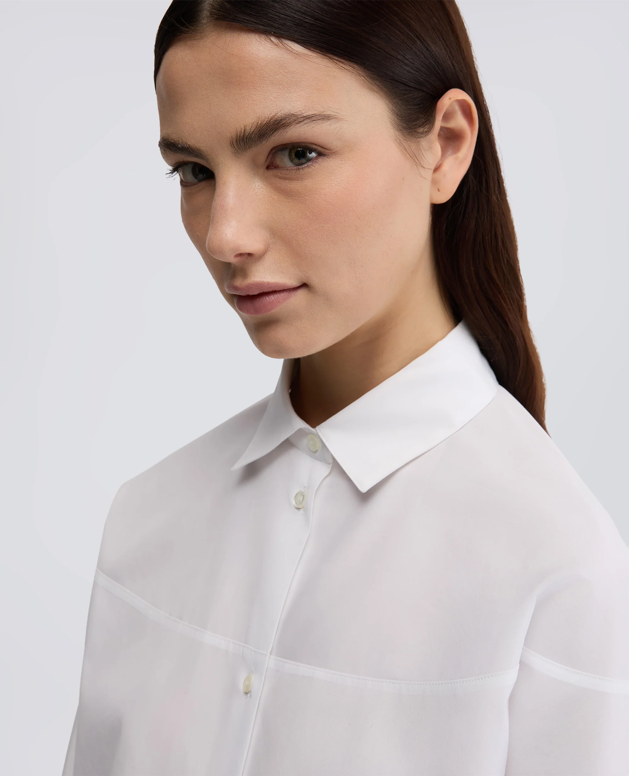 CAMICIA IN POPELINE DI COTONE - BIANCO - Image 4