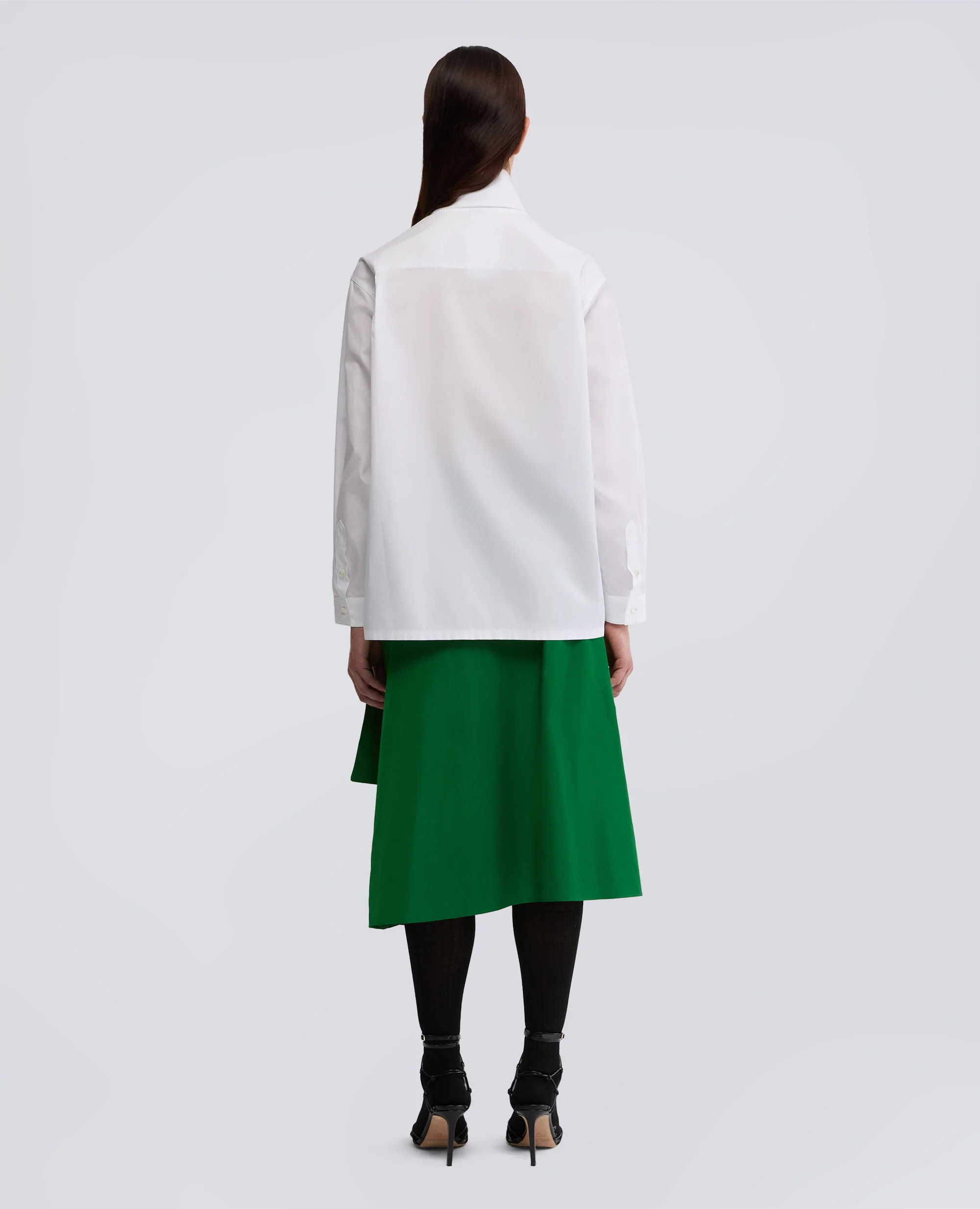 CAMICIA CON COLLO ANNODABILE - BIANCO - Image 3