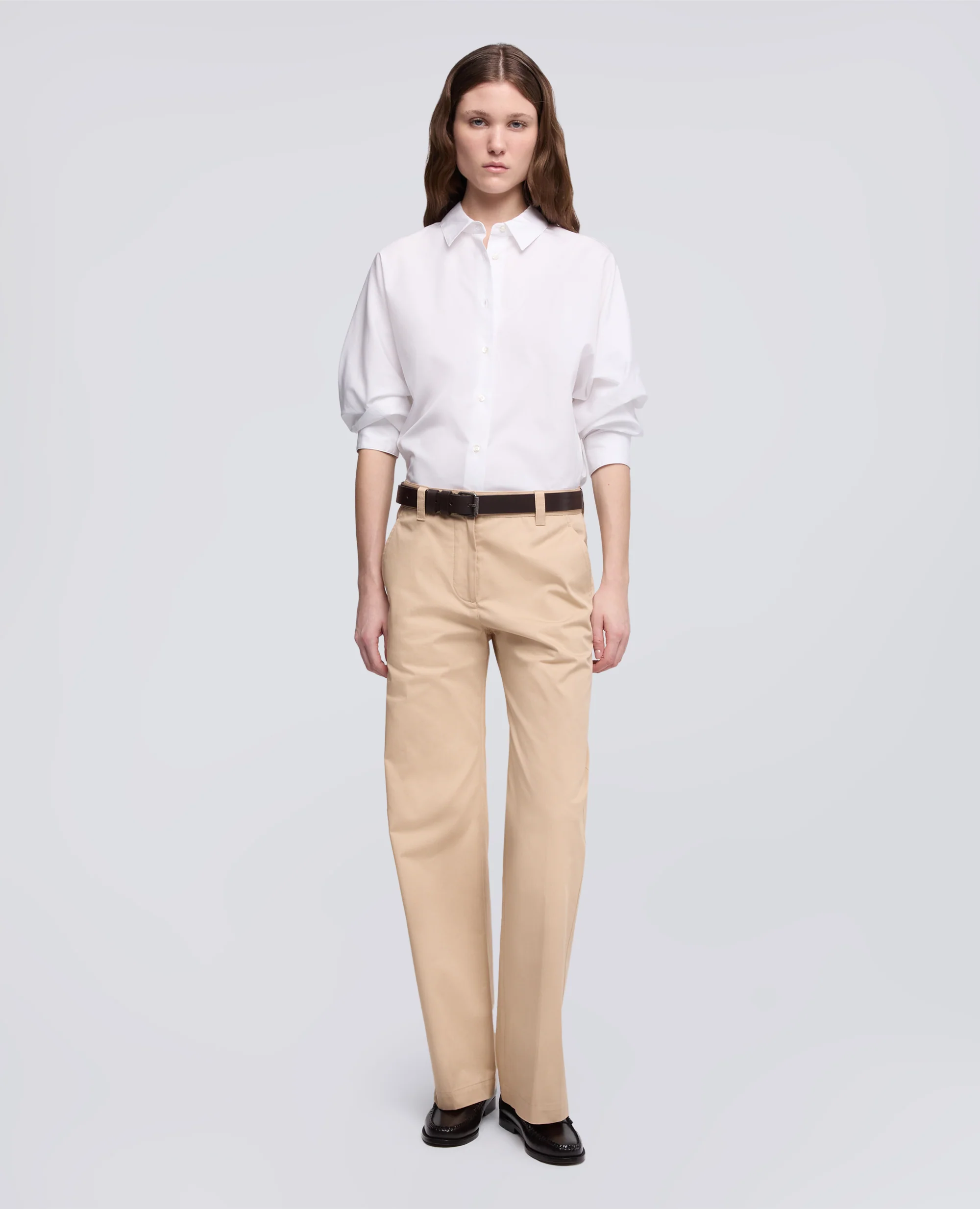 CAMICIA IN POPELINE DI COTONE - BIANCO - Image 2
