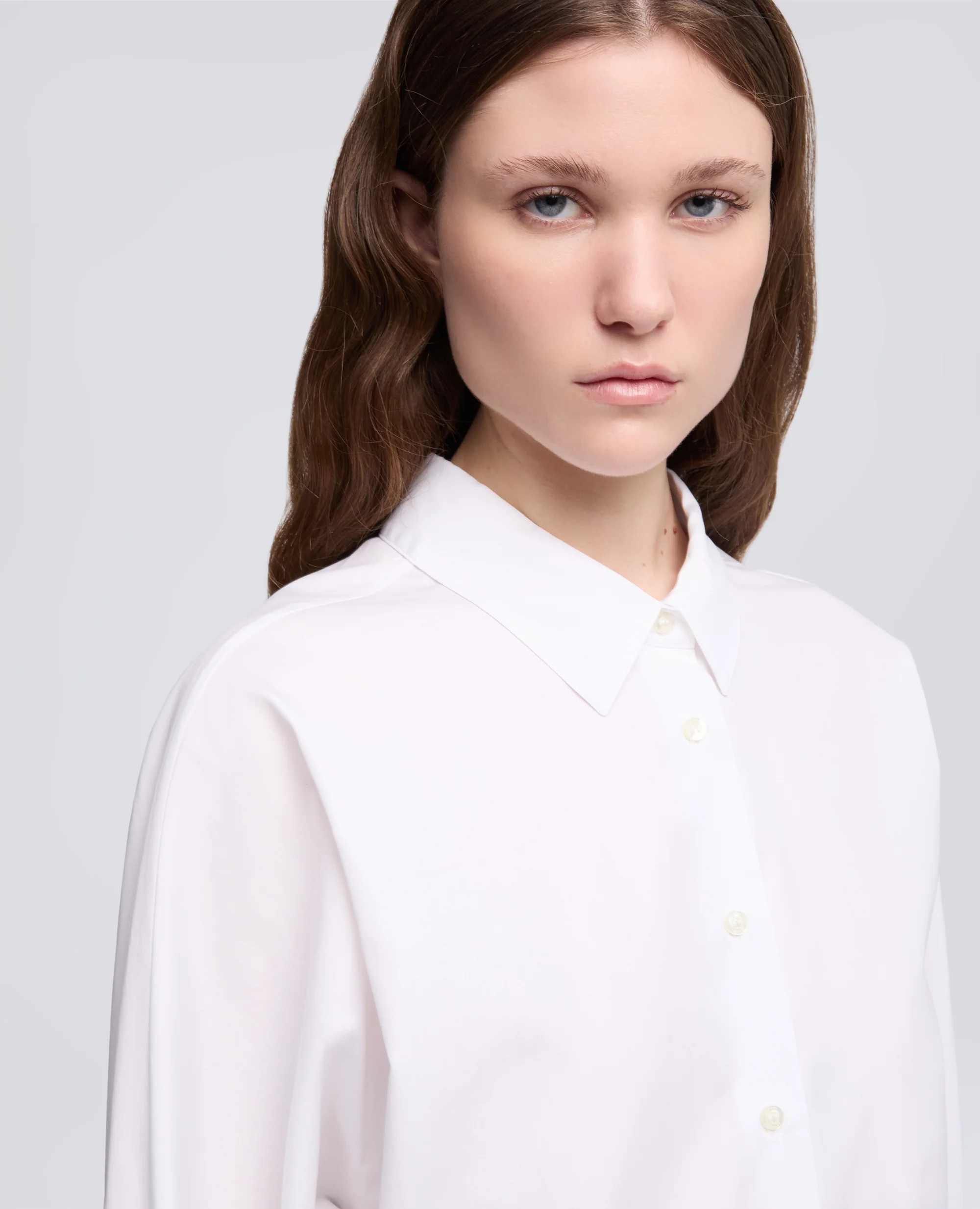 CAMICIA IN POPELINE DI COTONE - BIANCO - Image 4
