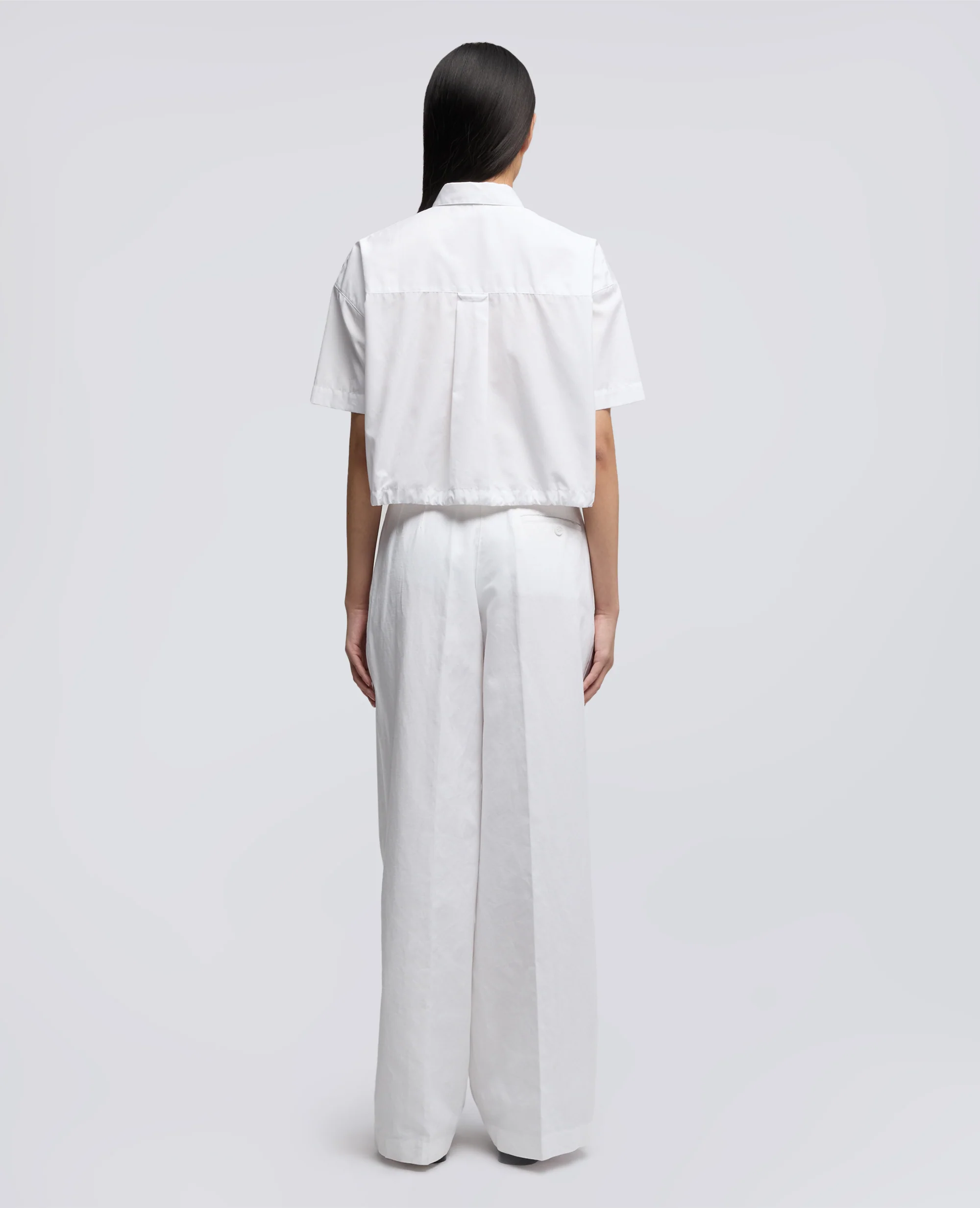CAMICIA IN POPELINE DI COTONE - BIANCO - Image 3