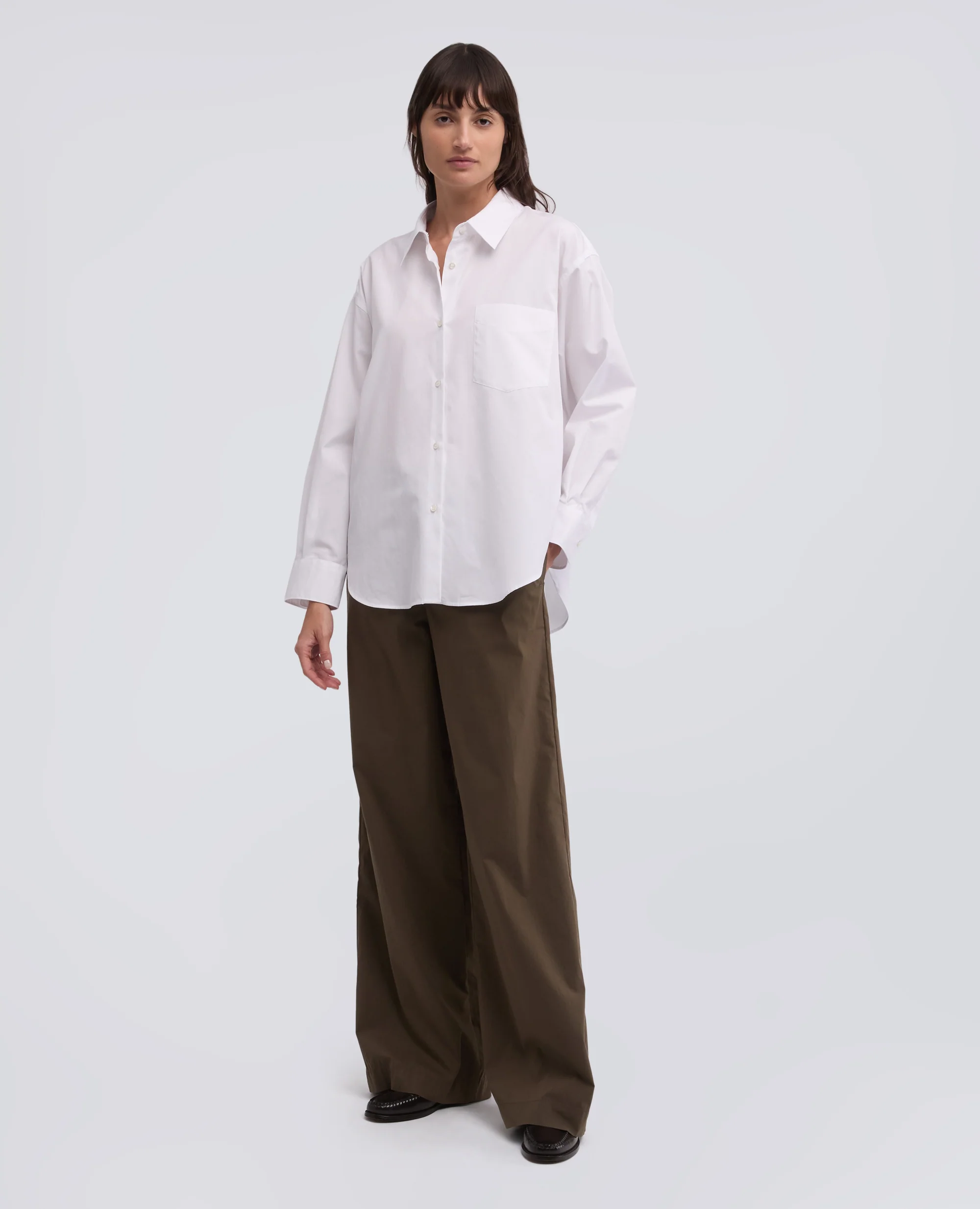 CAMICIA IN POPELINE DI COTONE - BIANCO - Image 5