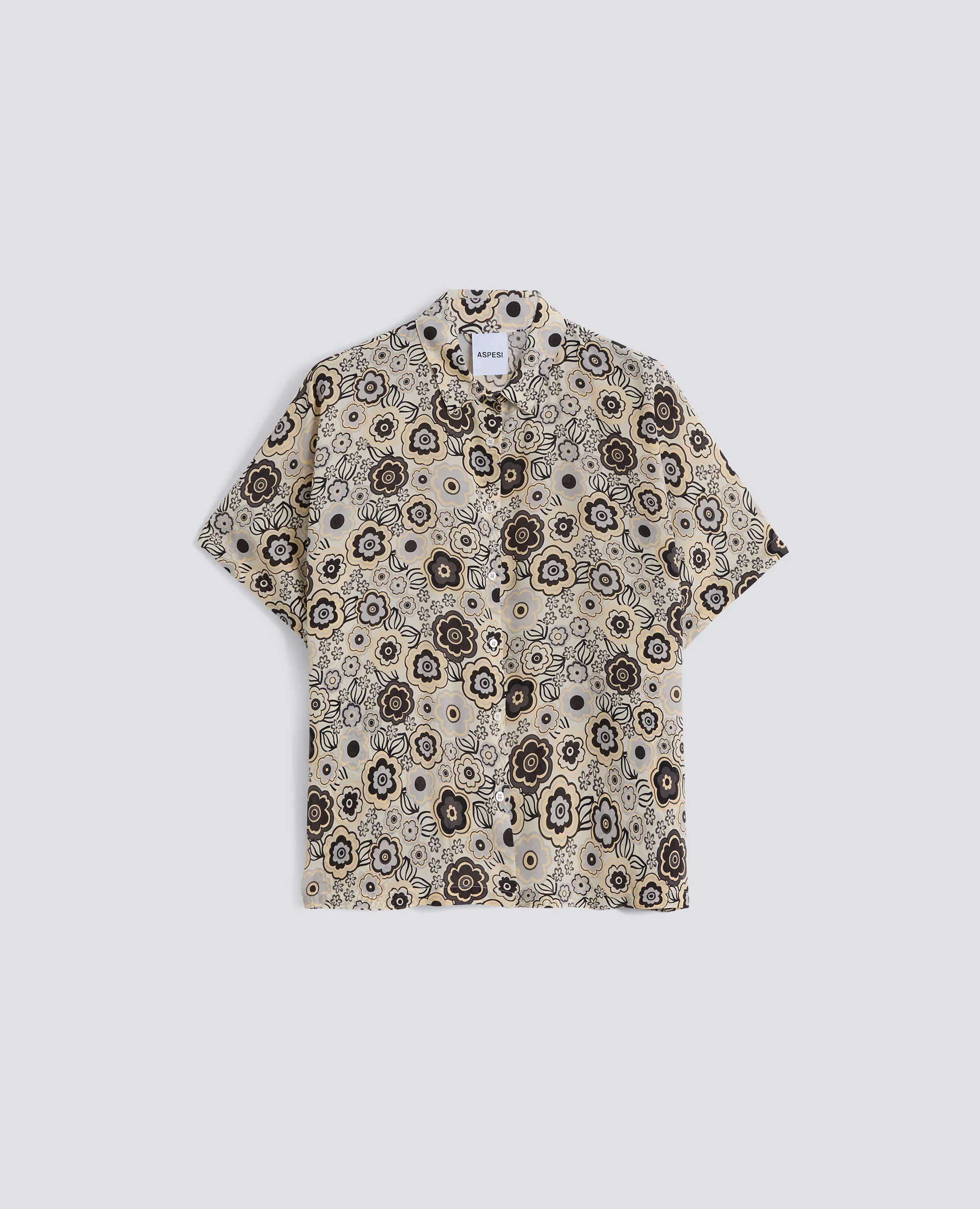 CAMICIA IN CREPE DE CHINE SETA - NATURALE